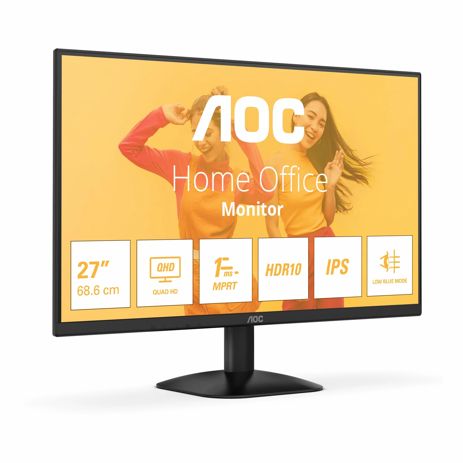 AOC Q27B35E Monitor 27 Pulgadas 75Hz IPS Panel 4ms GtG HDR10 Adaptive Sync 2560x1440 Negro