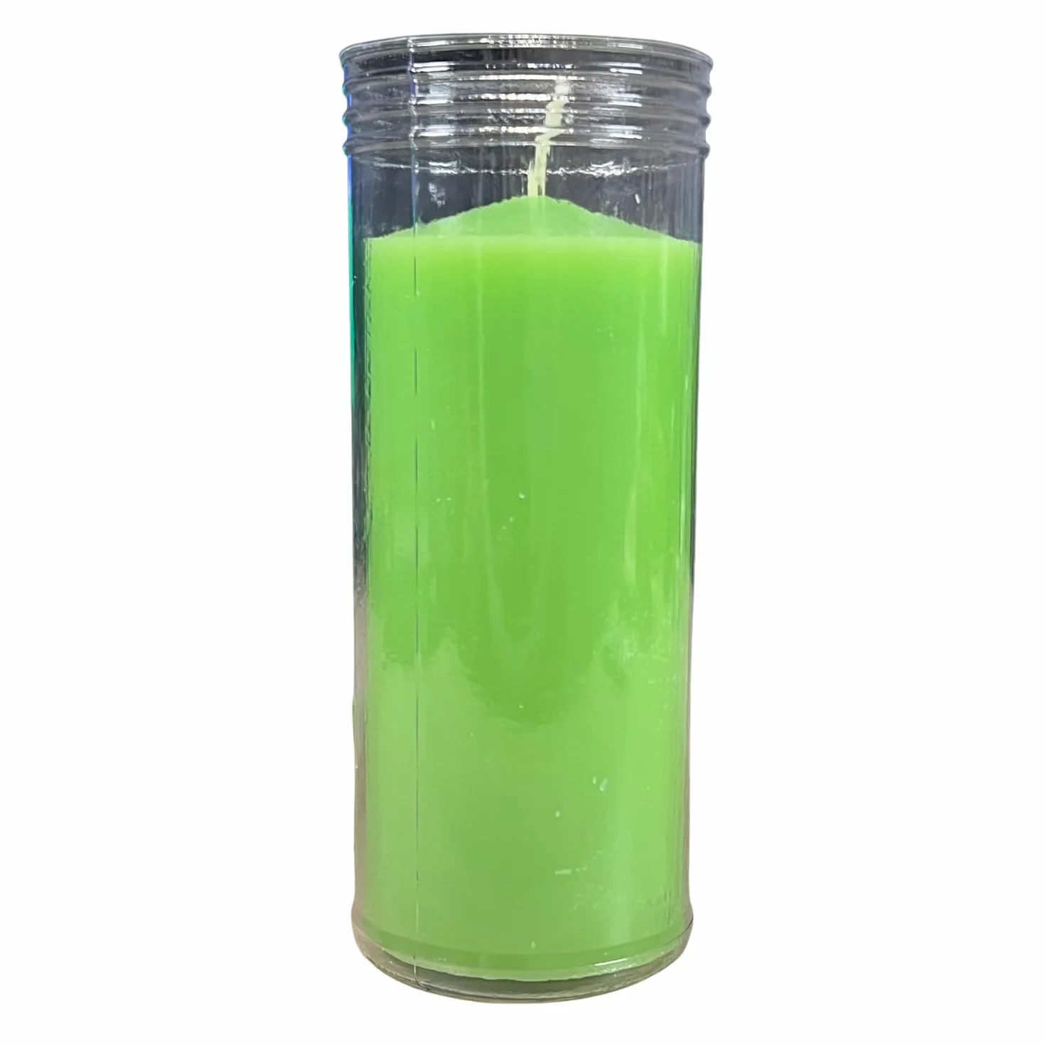 Velón Verde Claro 13x6cm 3 días para Trabajo Armonía Incluye Funda Ignífuga