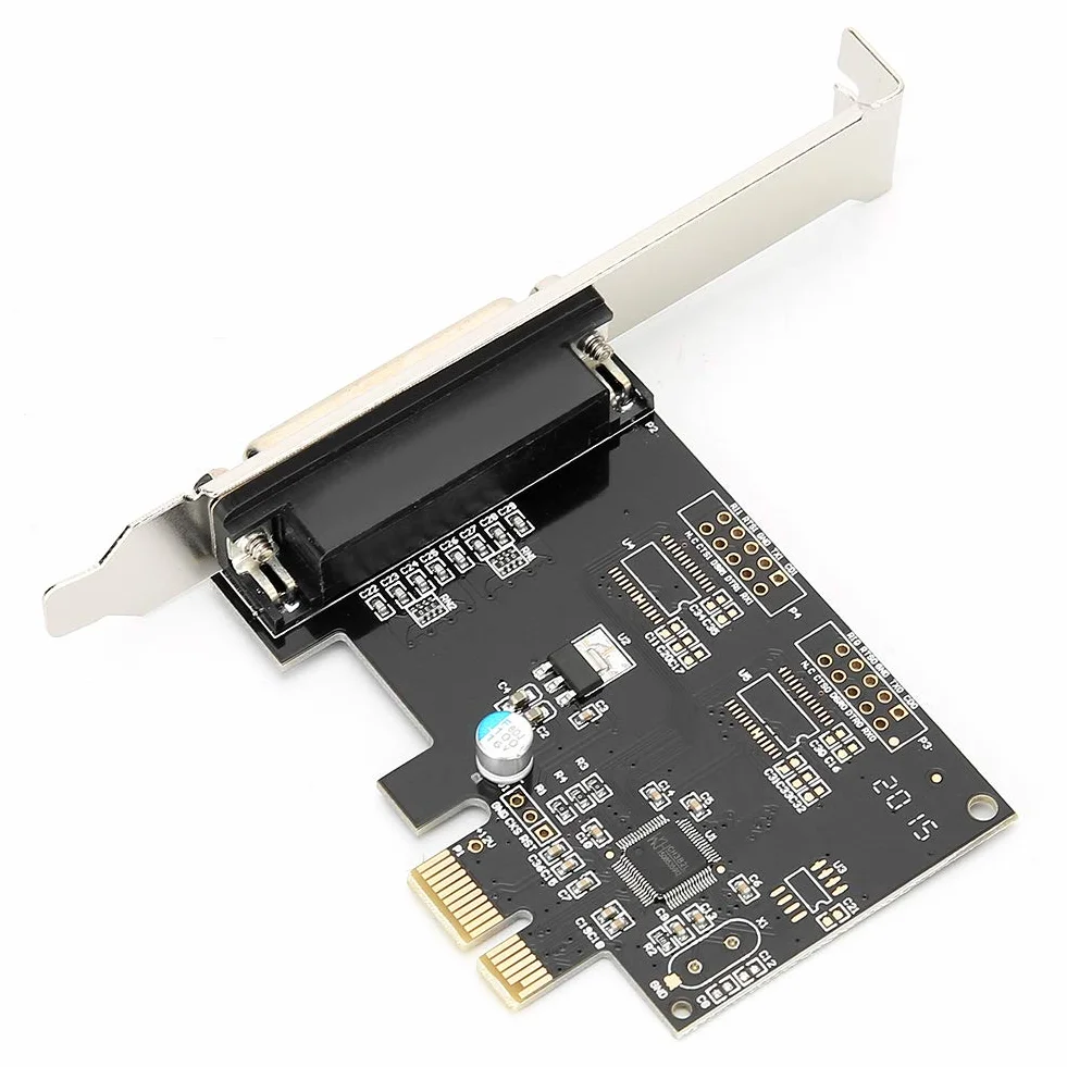 Tarjeta de expansión PCIE a Paralelo, Adaptador de Puerto Paralelo PCI Express a DB25 LPT con Soporte de Perfil bajo para Windows, para OS X y para Linux, SPP/EPP/ECP