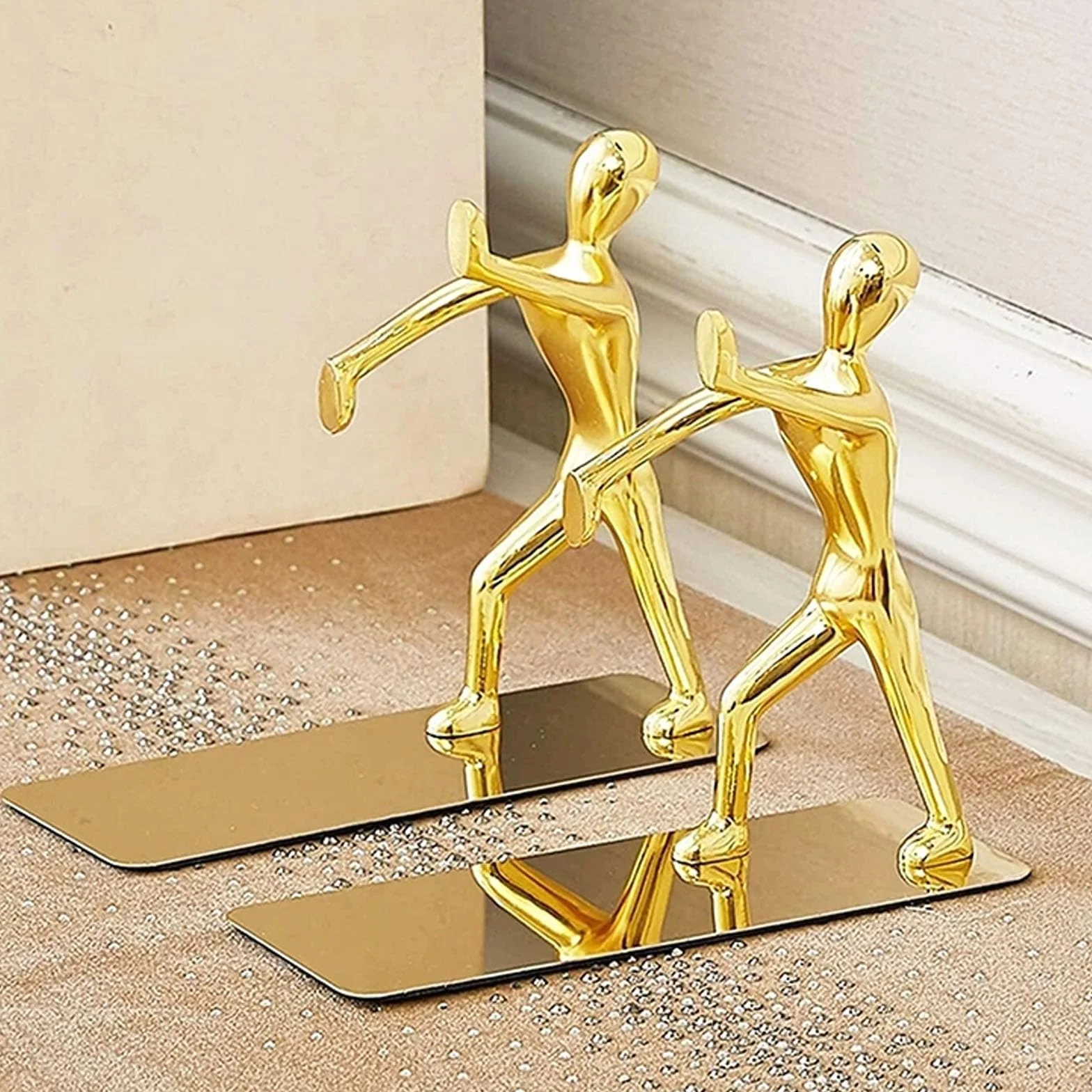 Sujetalibros Decorativos de Metal para Libros Pesados, Estabilizadores Hogar y Oficina