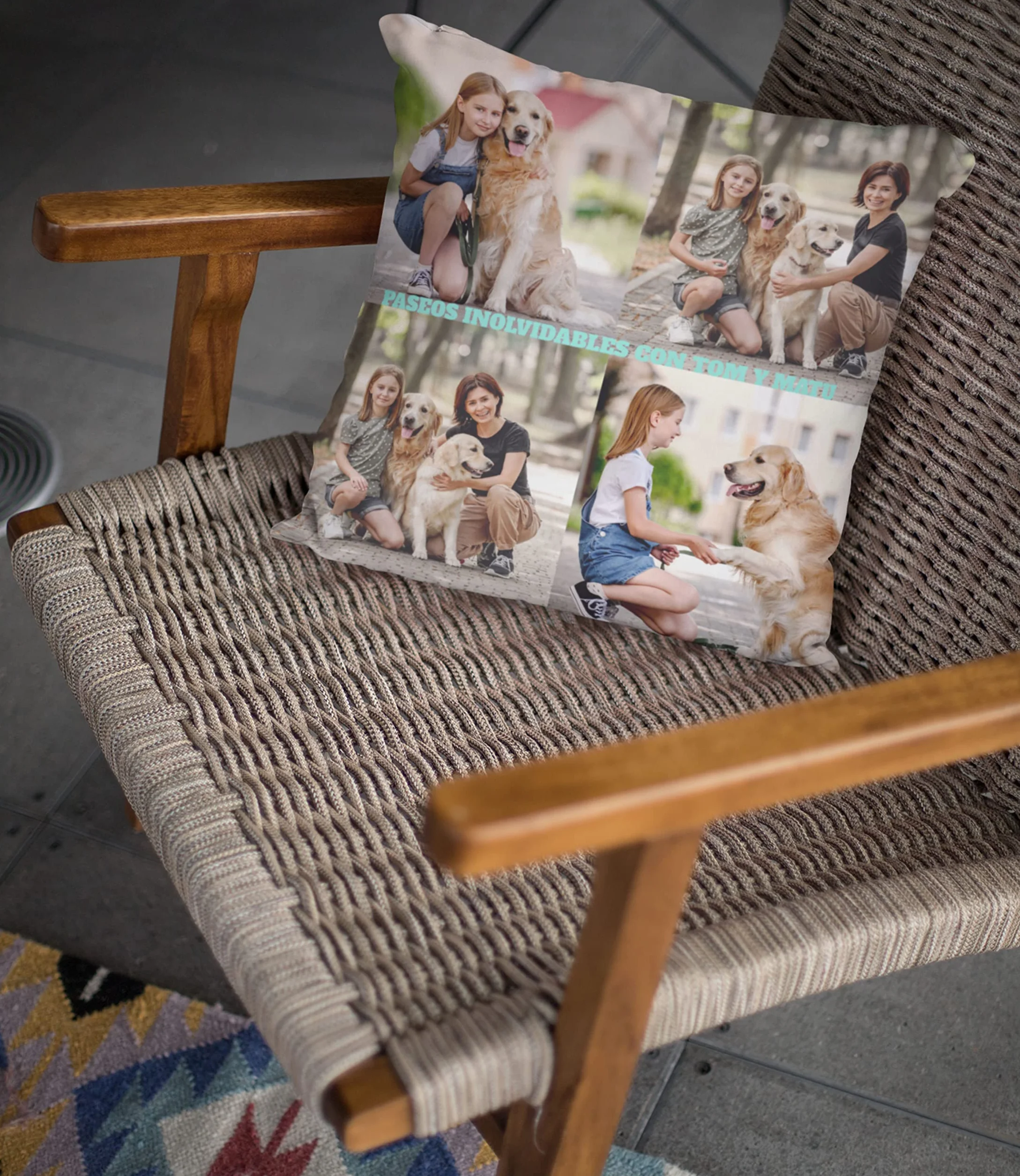 Cojín Personalizado 40x40 cm Frase Regalo Madre Papa Comunión Novio Novia