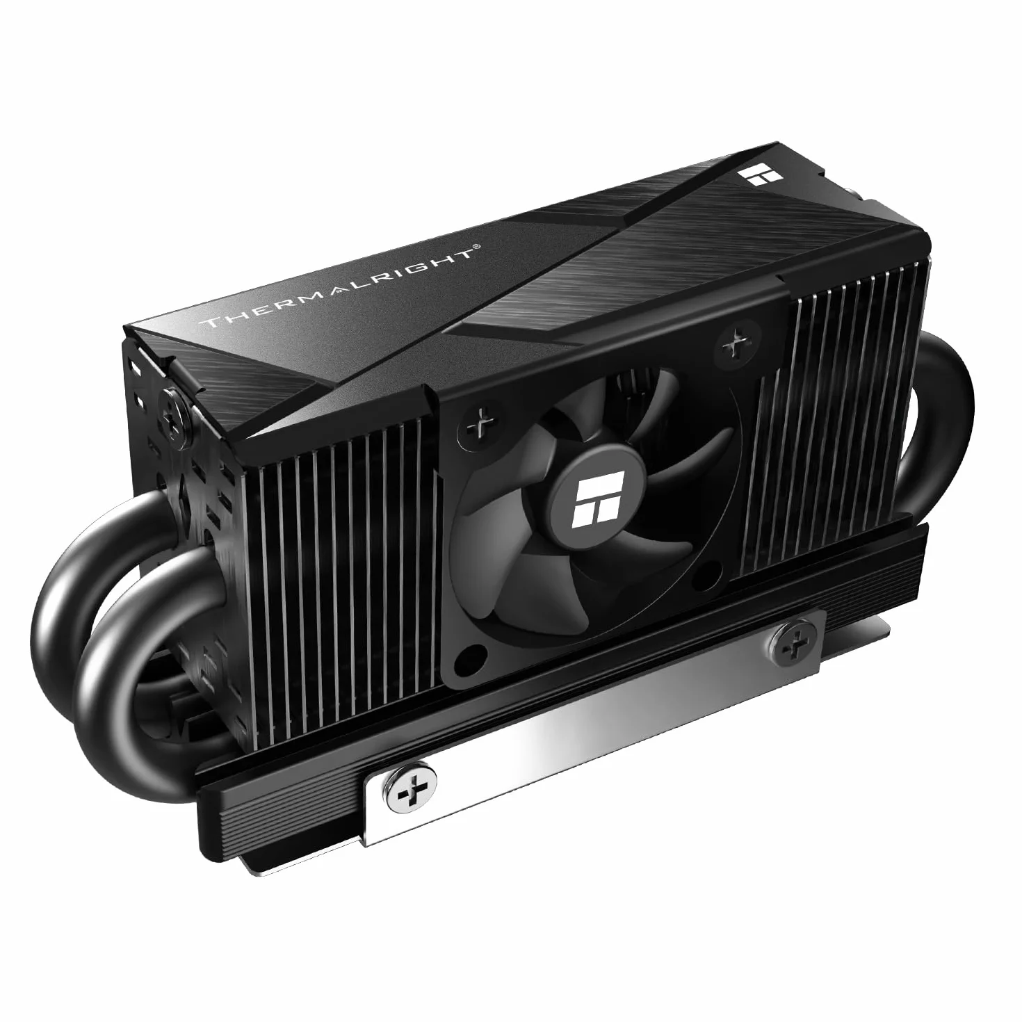 Thermalright HR10 2280 PRO Black SSD, disipador de calor de doble cara, con ventilador PWM pequeño y rápido, almohadilla de silicona térmica para PC SSD 2280 y ordenador