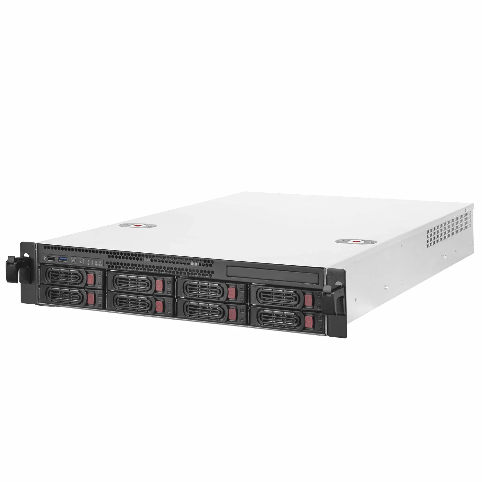 Silverstone SST-RM22-308 - Gabinete de Servidor en Rack 2U Compatible con 8X 2.5 / 3.5" SAS / SATA HDD / SSD con Interfaz SFF-8643 12 GB / s Mini-SAS HD