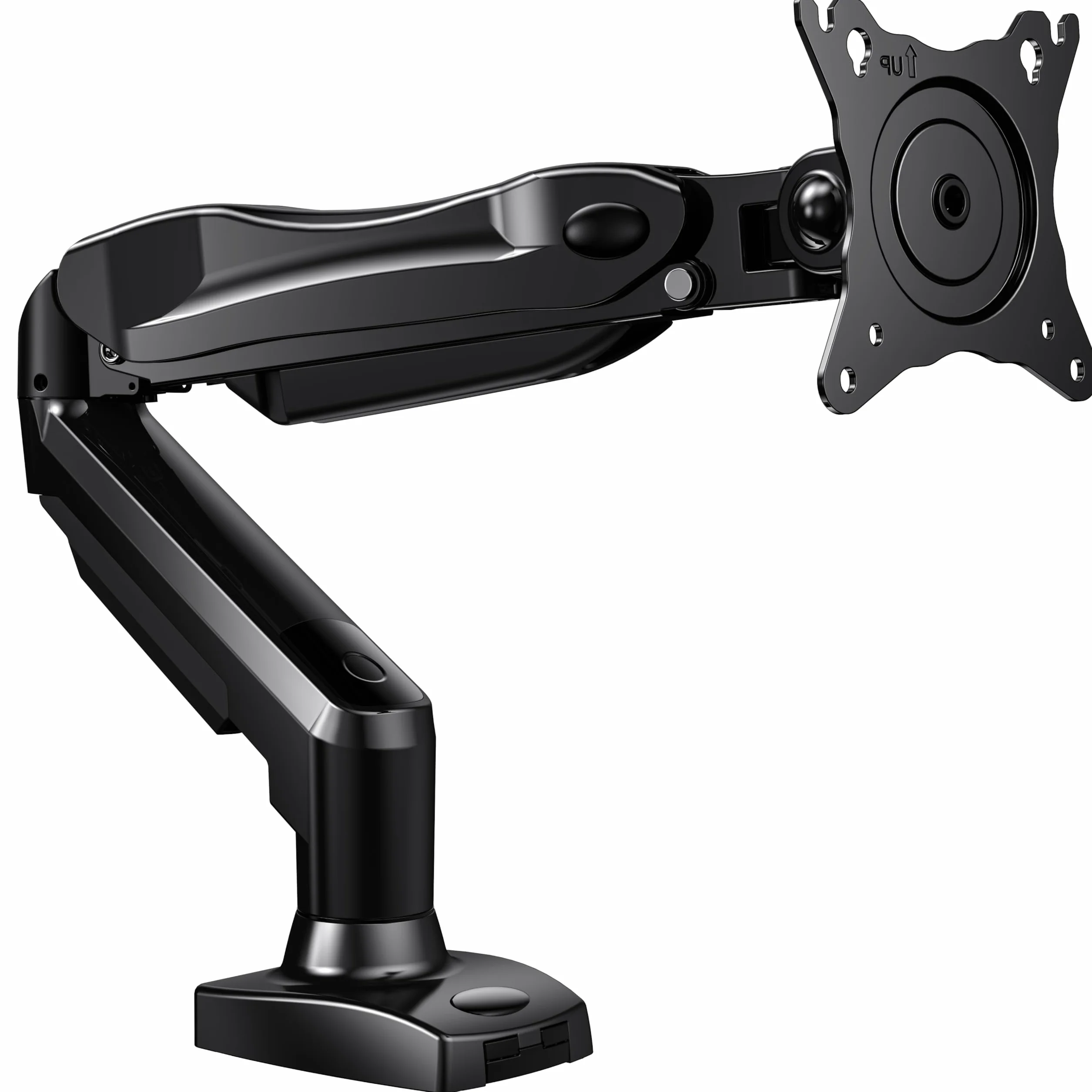 HUANUO Soporte Monitor Escritorio para Pantallas 13-32 Pulgadas, Brazo Monitor hasta 9 kg, Monitor Arm Ergonómico con Inclinación, Giro y Rotación 360°, Altura Regulable, VESA 75x75/100x100