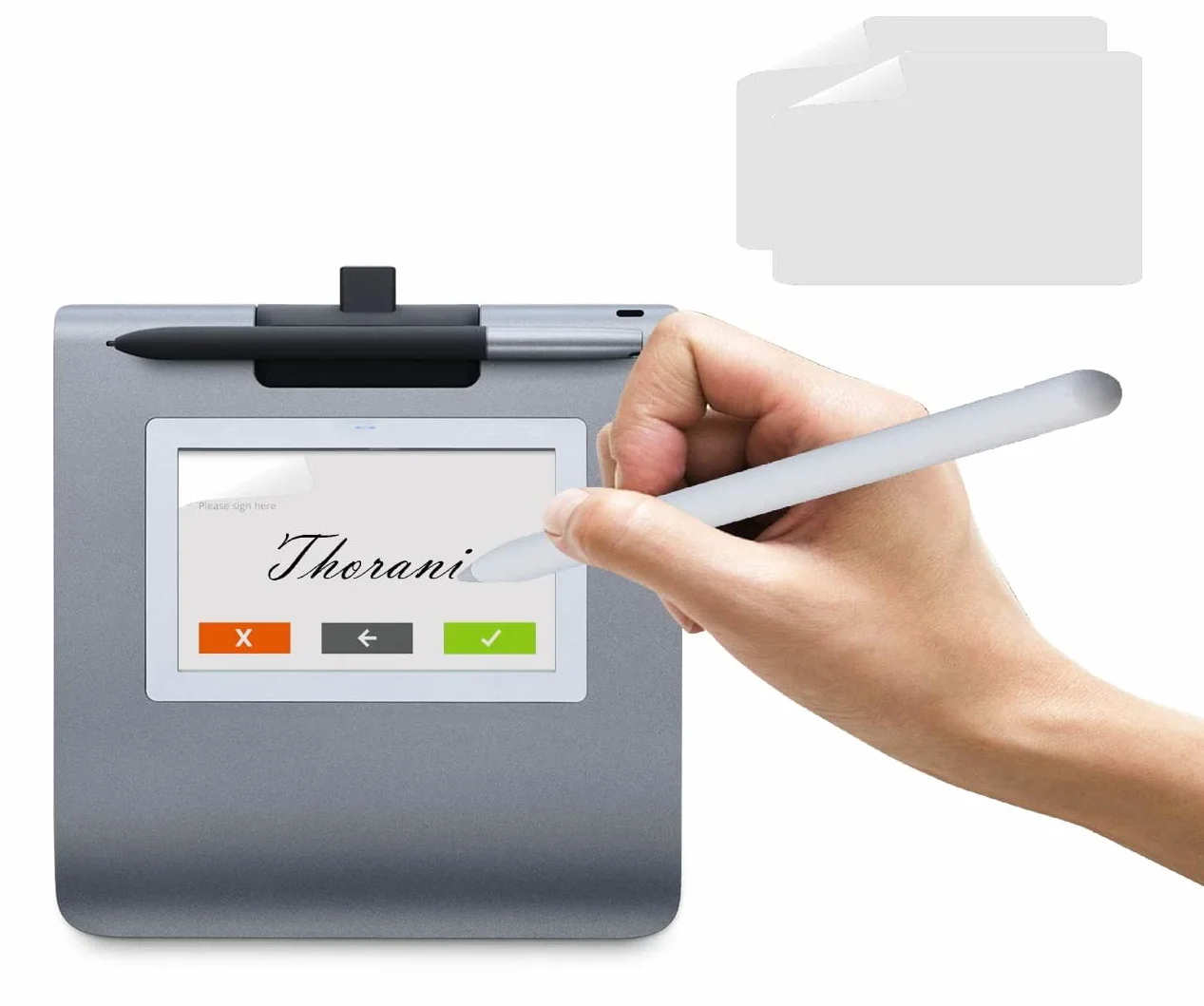 Folio de firma de 2 piezas con tacto de papel para Topaz SigLite LCD 4x3 (T-LBK750) - Folio de TPU mate para escribir como en papel topaz 130858