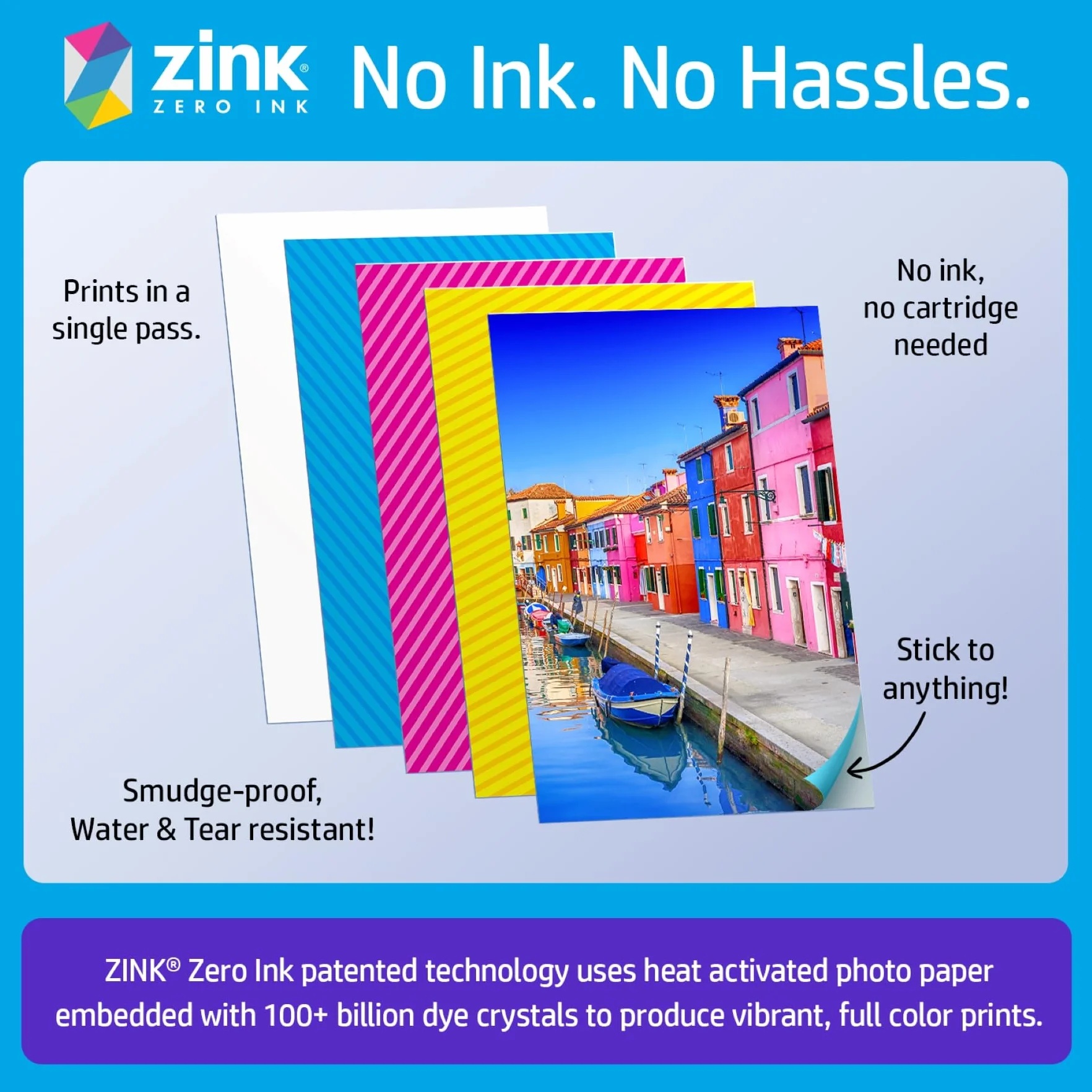 HP Sprocket Select - Impresora de Foto Zink (Sin Tinta, 321 x 600 dpi, 10 Hojas, LED, Bluetooth)