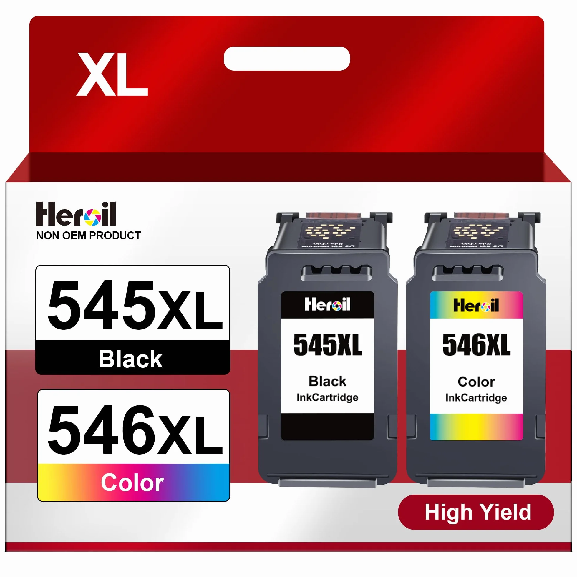 PG-545XL CL-546 XL Reemplazo para Canon 545 546 Tinta Impresora para Canon 545 y 546 XL para Canon Pixma TS3350 TS3355 TS3450 TS3451 TS3150 TS3300 TR4651 TR4550 TR4551 MG2550s MG2950 (2-Pack)