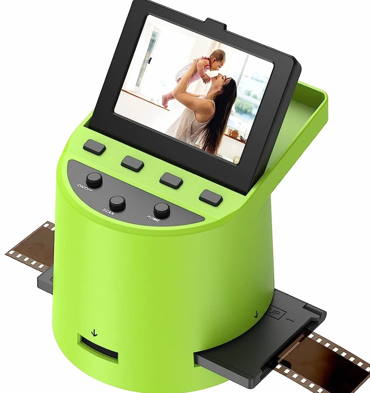 Digital Film Scanner, Escáner de Películas Negativos y Diapositivas a JPEG (35 mm, 126, 110, Super 8 y 8 mm), Pantalla LCD inclinable de 3,5", Se Conecta a Dispositivos móviles vía WiFi