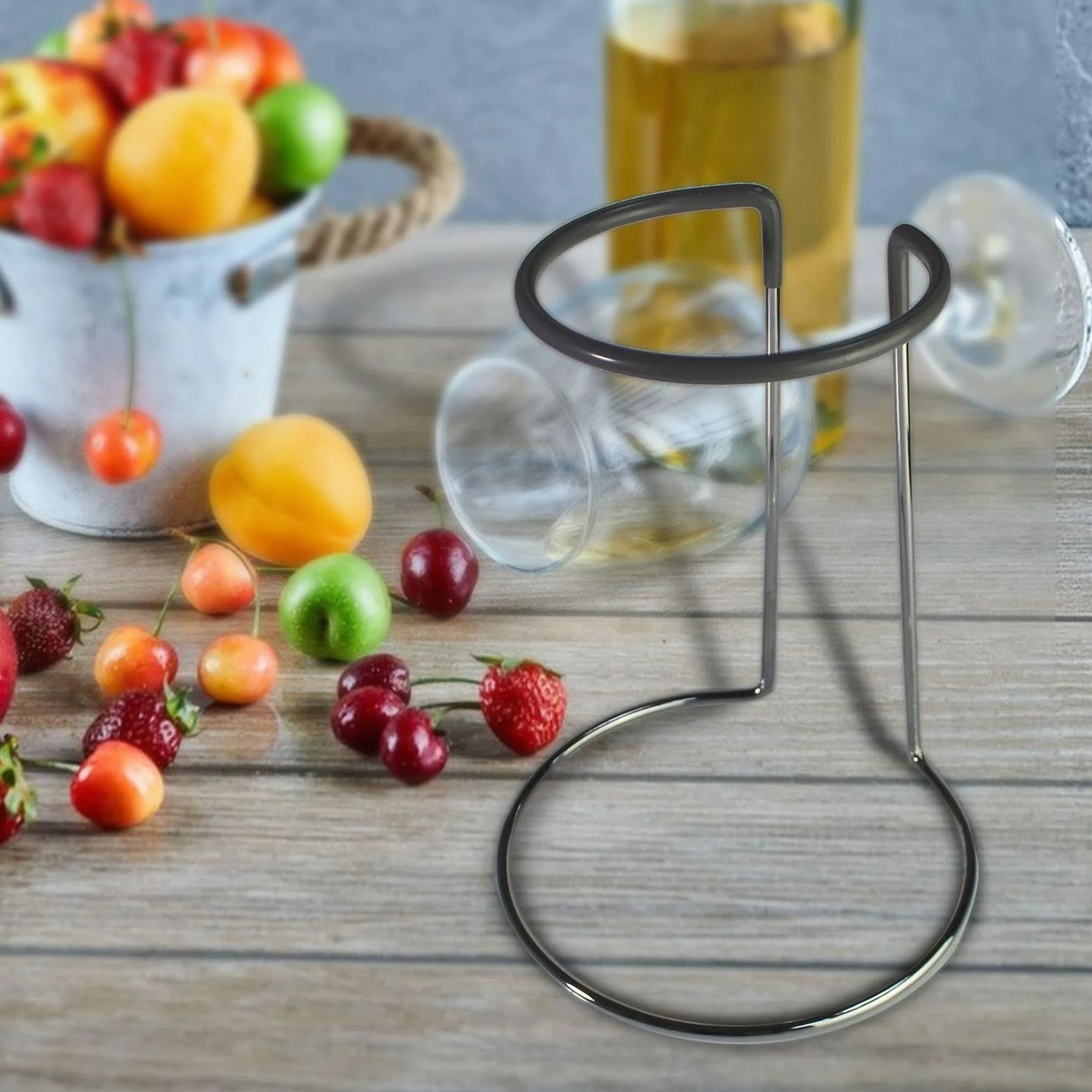 Soporte para secadora de decantador de vino, estable con recubrimiento de goma