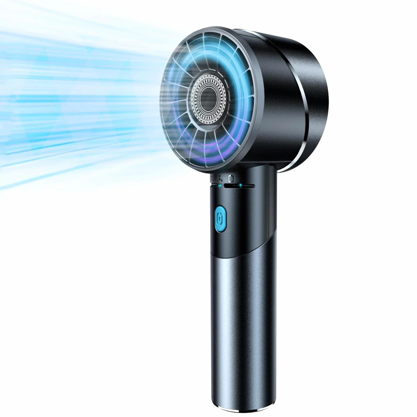 Ventilador de mano,ventilador portátil turbo 7000 RPM con batería 16H,mini ventilador de bolsillo recargable por USB con 4 velocidades para exterior, viajes, oficina y hogar, Regalo de verano