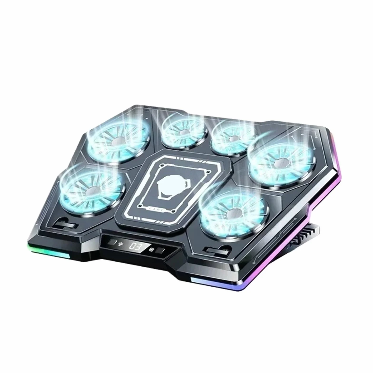 Soporte De Refrigeración Semiconductor D13, Refrigerador For Portátil, Seis Núcleos, 8 Ángulos, Ajustable, For Notebook, Tableta, Radiador Universal(D13-AU)