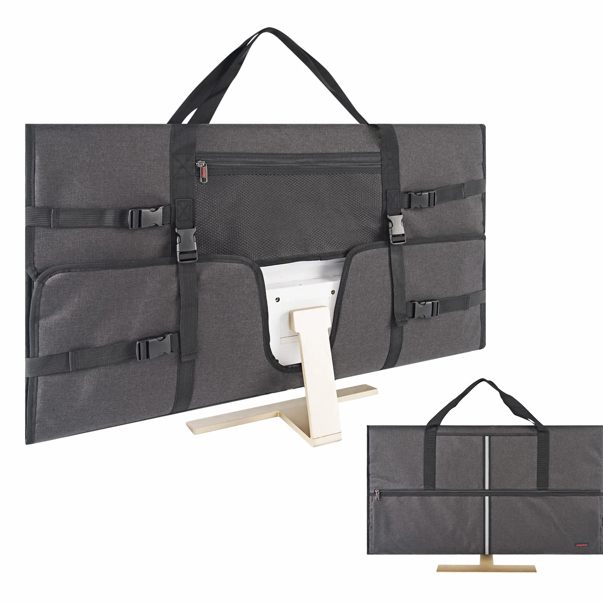 Bolsa de transporte de viaje compatible con computadora de escritorio todo en uno de 32 pulgadas y monitor de 32 pulgadas (gris oscuro)