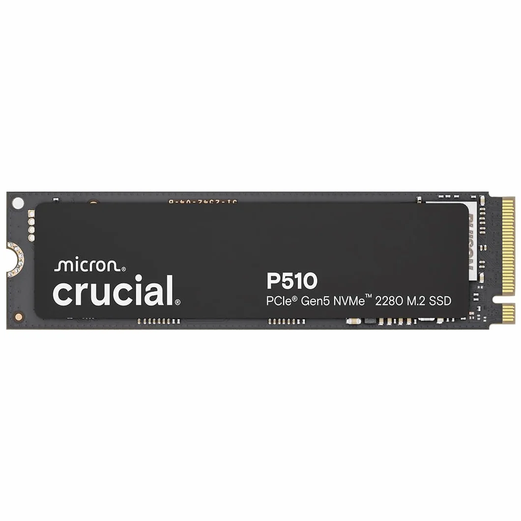 Crucial P510 SSD 1TB PCIe 5.0 x5 Gen5 NVMe M.2, Velocidades de lectura hasta 11.000 MB/s, escritura 9.500 MB/s, Ordenador Portátil y de Sobremesa, TLC NAND, Disco Duro Interno- CT1000P510SSD8-01