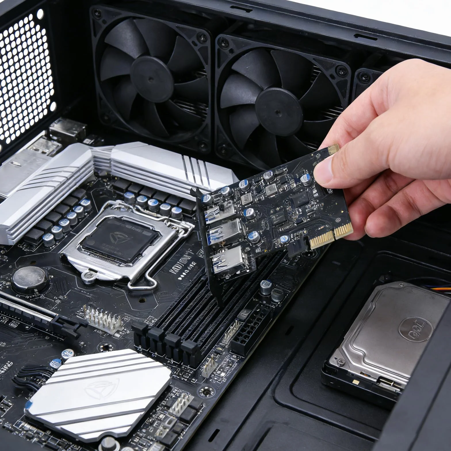 Tarjeta PCIe USB de 5 puertos Power Delivery, 2 x USB tipo C, 3 x USB tipo A, USB 3.0 5 Gbps, tarjeta de expansión PCI Express PCI Express tarjeta de expansión USB para PC de escritorio