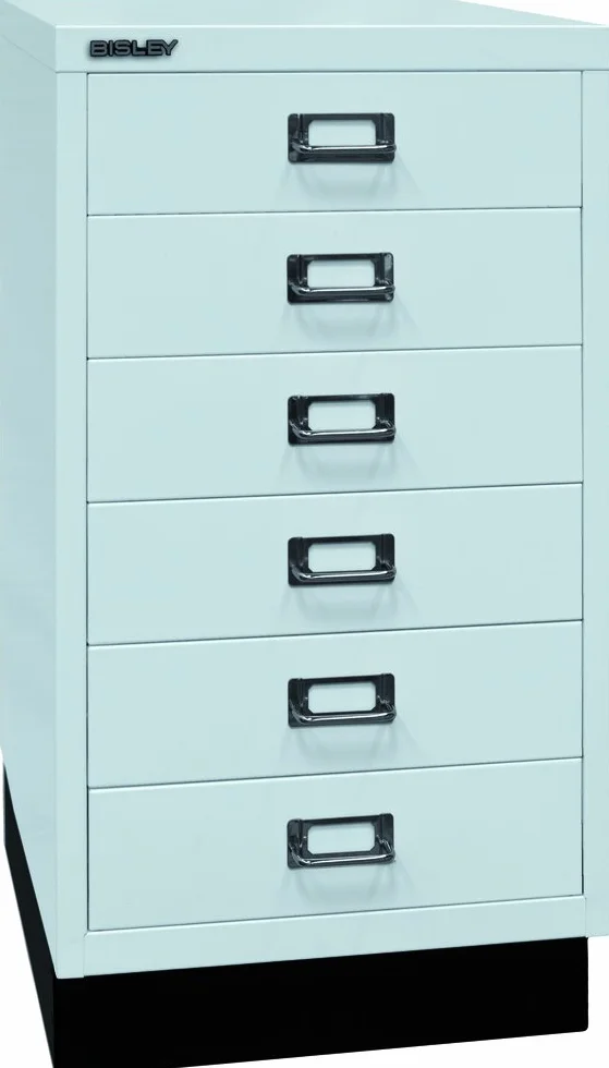 Bisley multid rawer, 29er Serie con Socket, DIN A3, 6 cajones, Metal, 645 Luz Gris, 43.2 x 34,9 x 67 cm