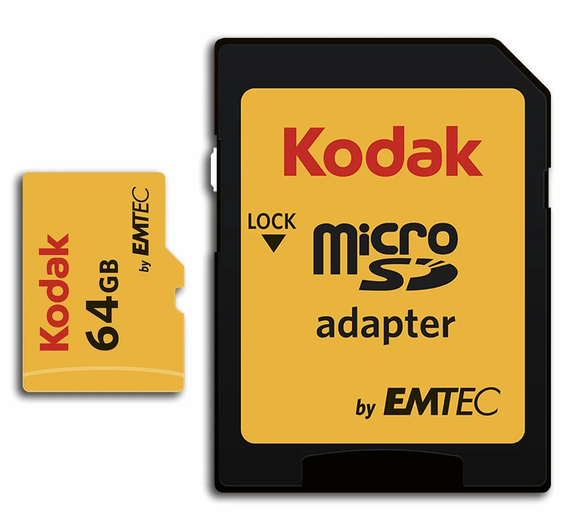 Kodak Premiun microSDHC 64GB Class10 w/Adapter