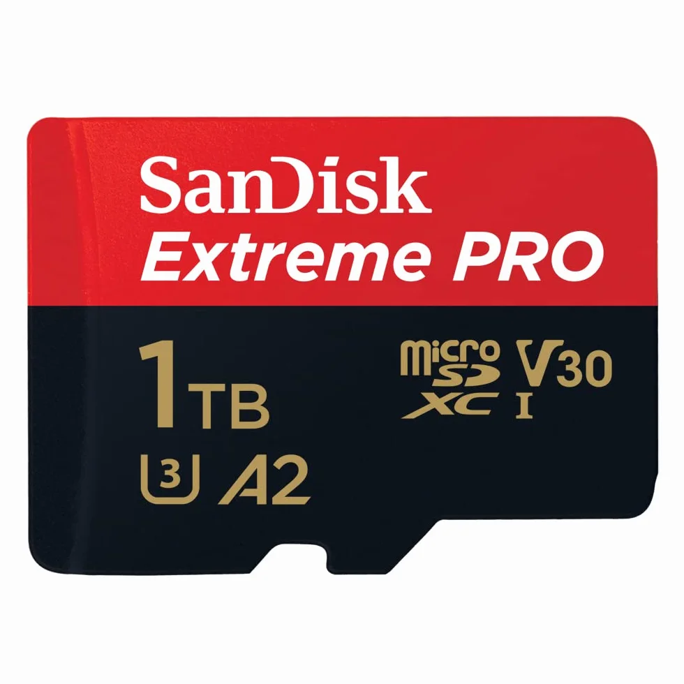 SanDisk Extreme PRO 1TB tarjeta microSDXC + adaptador SD + RescuePro Deluxe, hasta 200 MB/s, con Clase A2 de rendimiento de las aplicaciones UHS-I Class 10 U3 V30