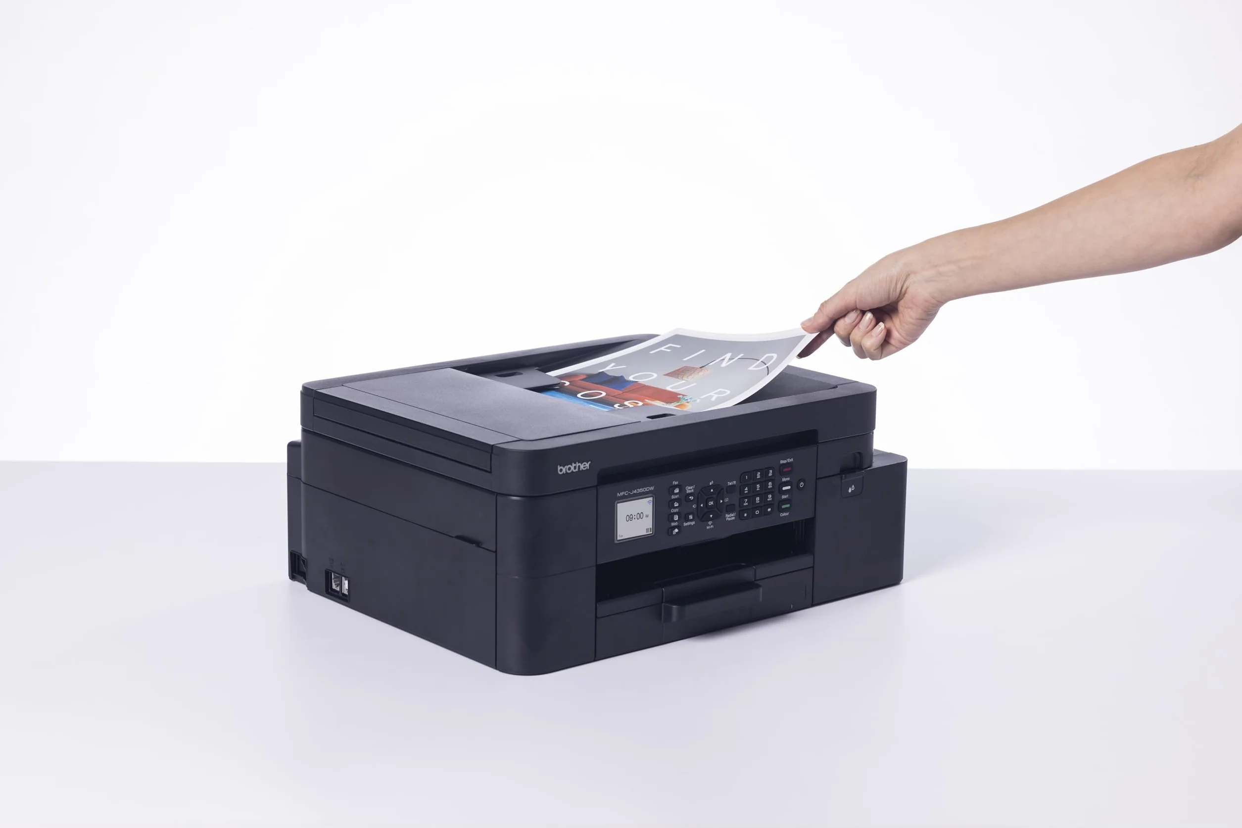 Brother MFCJ4350DW Impresora Multifunción de Tinta WiFi y WiFi Direct con Altas Prestaciones, Dúplex y Fácil Configuración, Negro