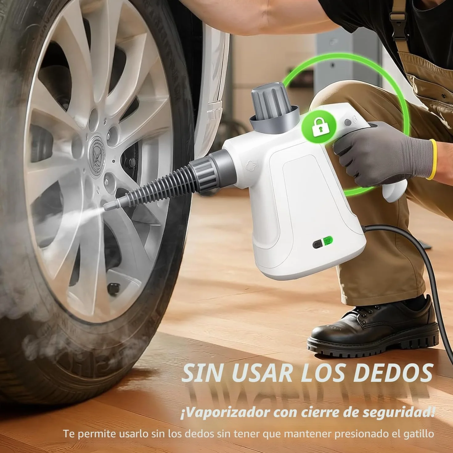 Vaporeta Limpieza Hogar 3.2bar 400ml Limpiador a Vapor Portátil para Casa Coche Cortinas Baños Cocinas