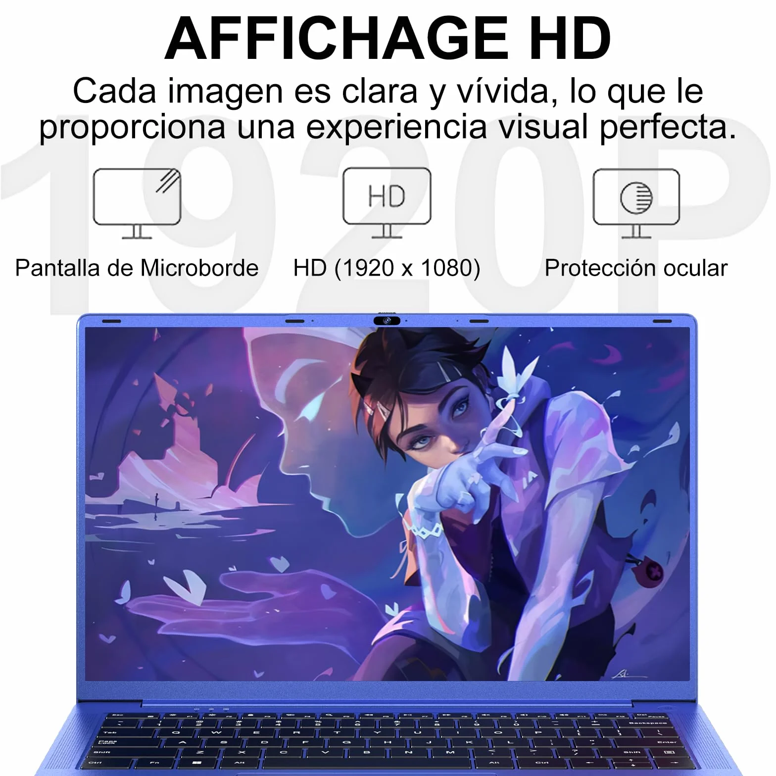 Ordenador Portátil 14 Pulgadas Celeron N5095 Upto 2,9 GHz Portatiles 8GB RAM 256GB SSD TF 1TB LPDDR4 Win11 5G WiFi 1920*1080 FHD mini HDMl Laptop Película Protectora Español - Morado Cuerpo Metálico5