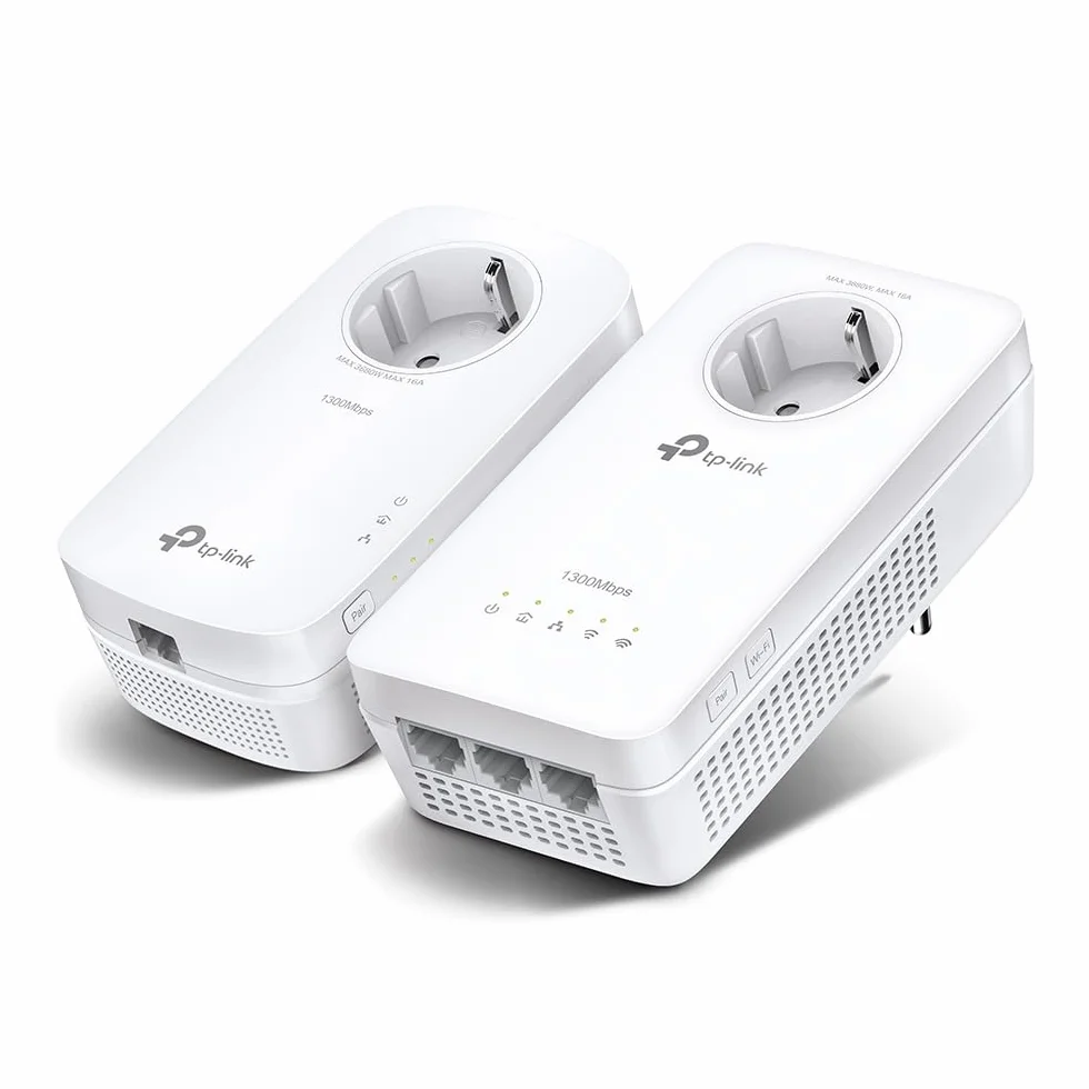 TP-Link TL-WPA8631P Kit Repetidor WiFi PLC Powerline AC1200 2.4GHz/5GHz 3 Puertos Gigabit Negro