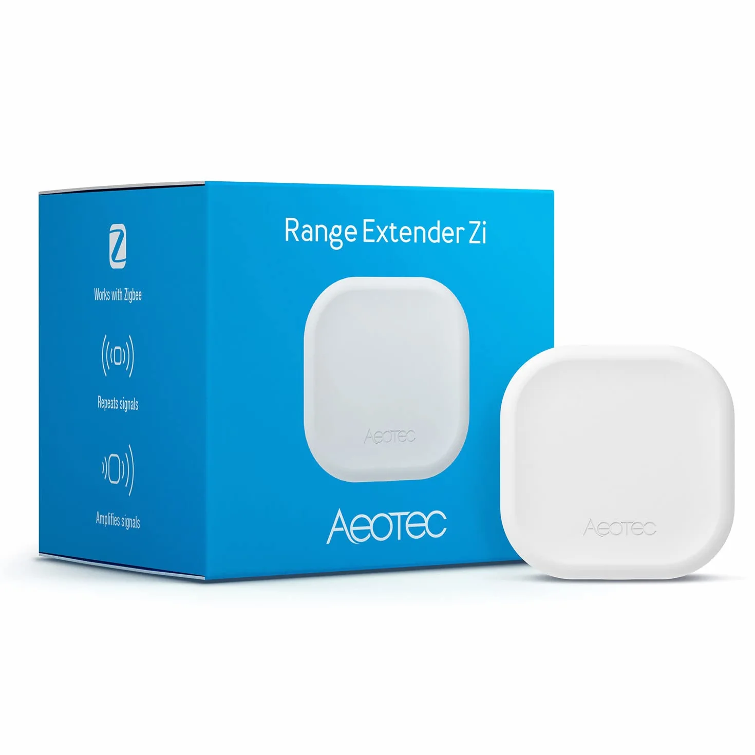 Aeotec Extensor de Rango Zi | Zigbee Repetidor | Aumento de Alcance | Zigbee | Compatible con Homey, SmartThings, Home Assistant | AEOZZGA001