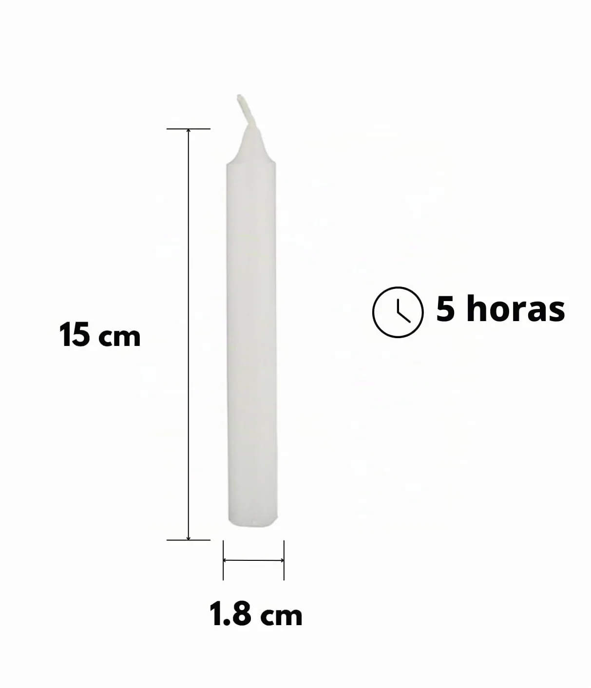 Cereria di Giorgio 407 Velas esteáricas 1,8 x 1,8 x 15 cm 10 unidades