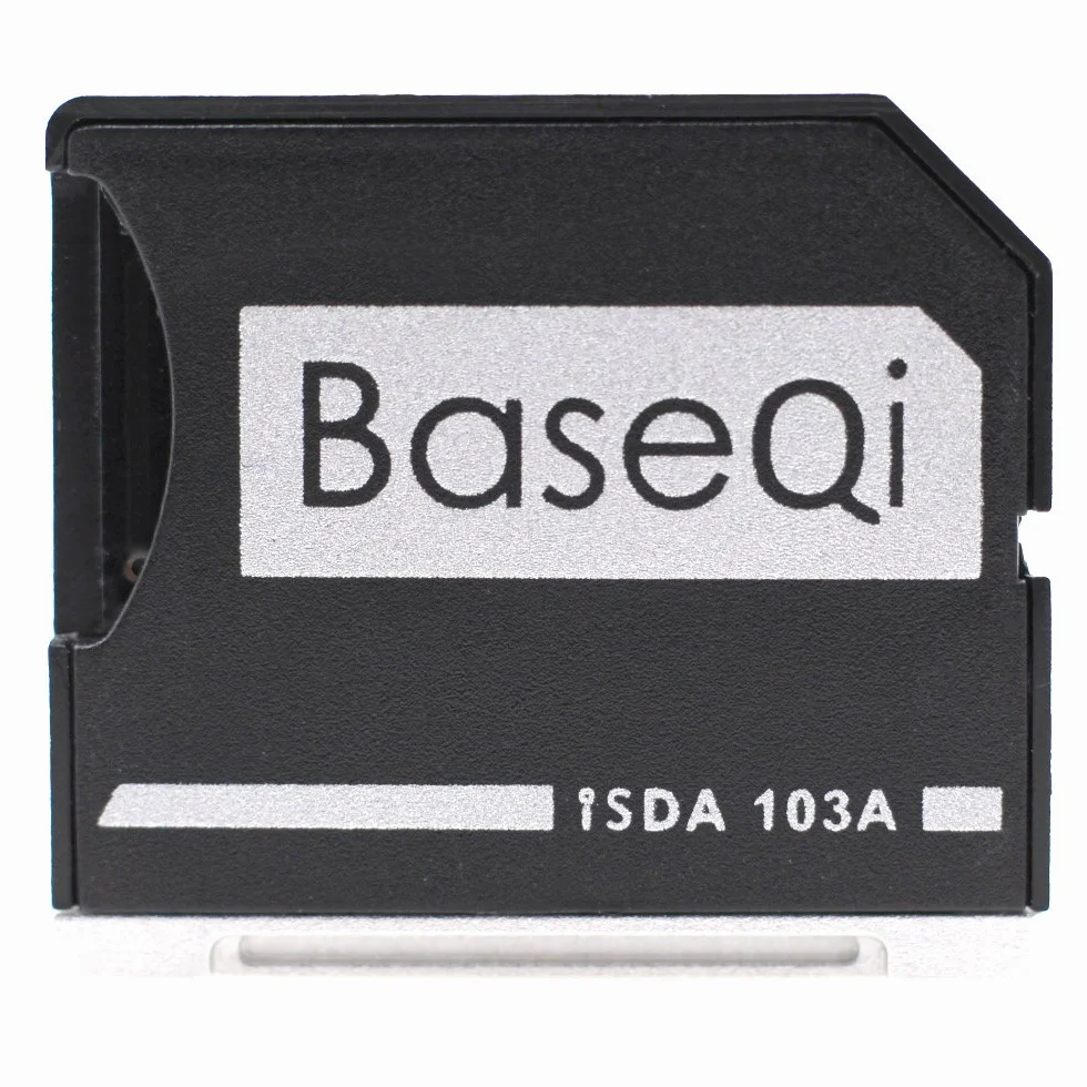 BASEQI - Adaptador microSD de aluminio para MacBook Air de 13 pulgadas y MacBook Pro de 13 pulgadas y 15 pulgadas (sin retina)