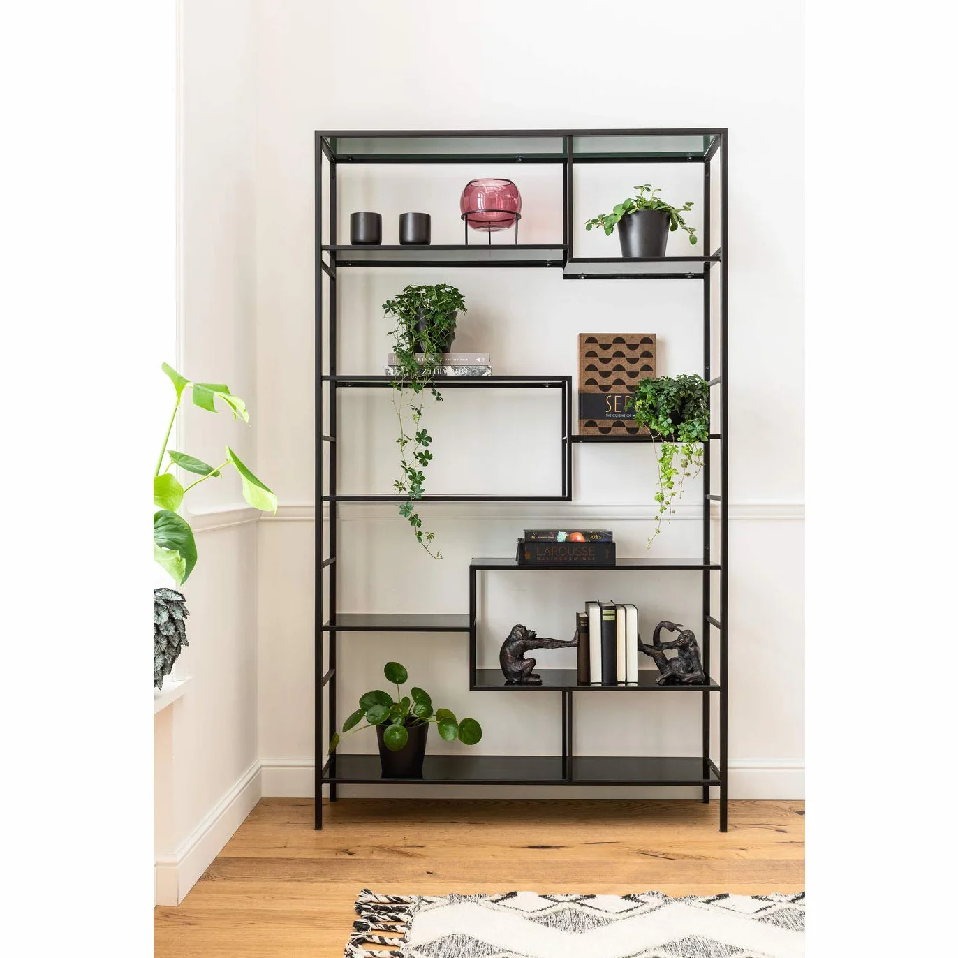 Kare Design Sujetalibros Mono Set de 2 Negro 17x20x10 cm