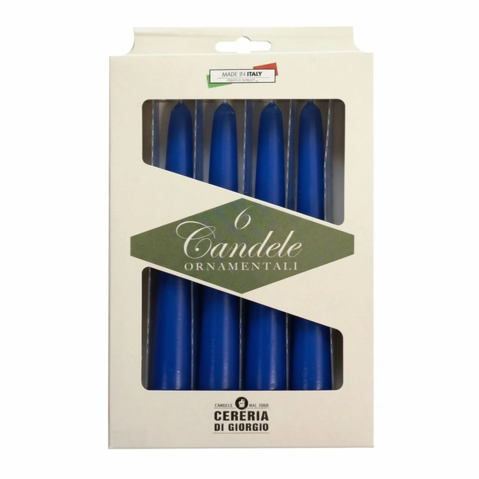 Cereria de Giorgio risthò Velas cónicas lacados Azul 2.2 x 2.2 x 21 cm