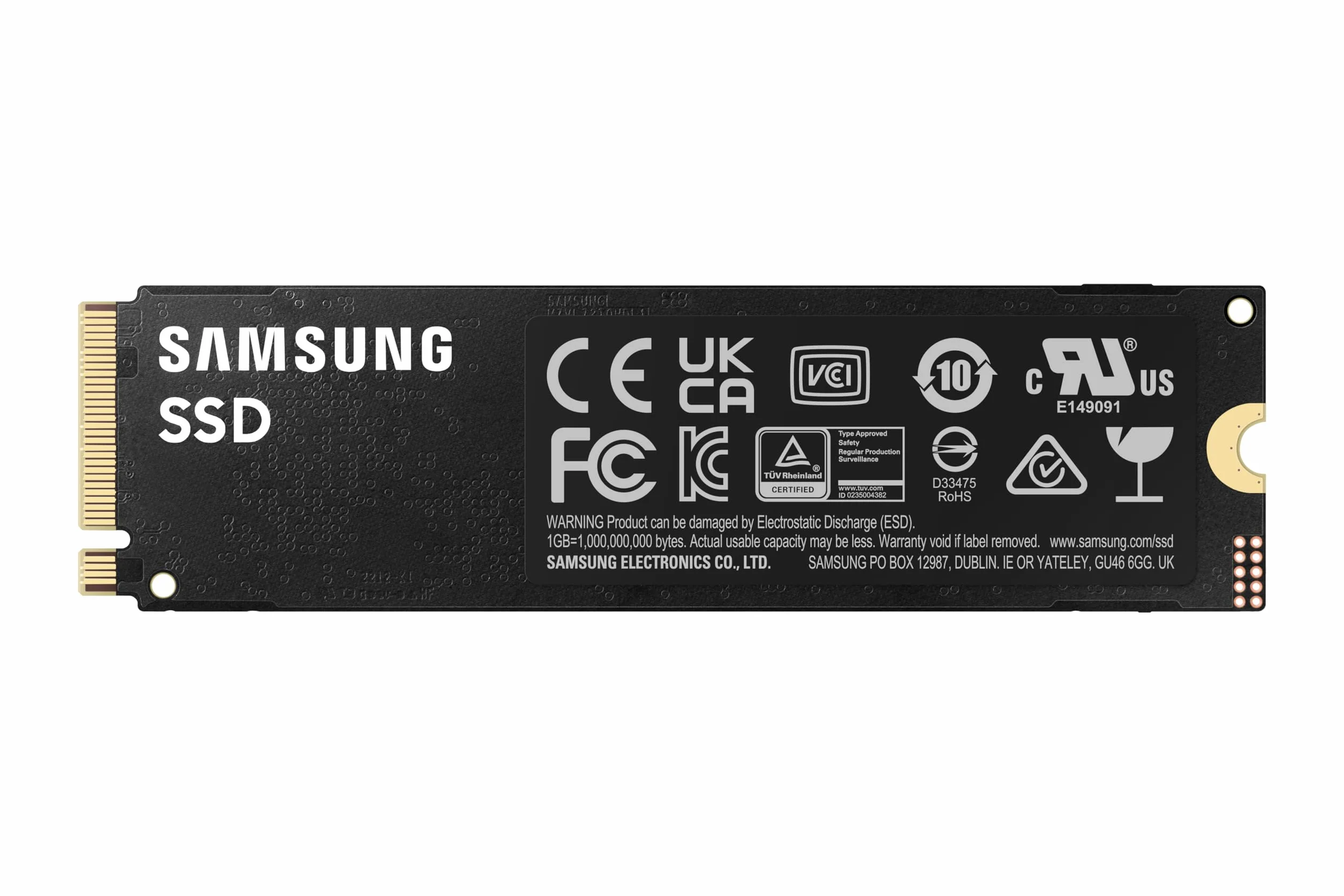 SAMSUNG Unidad de estado sólido 990 Pro M.2 1000 GB PCI Express 4.0 V-NAND MLC NVMe, negro, MZ-V9P1T0BW