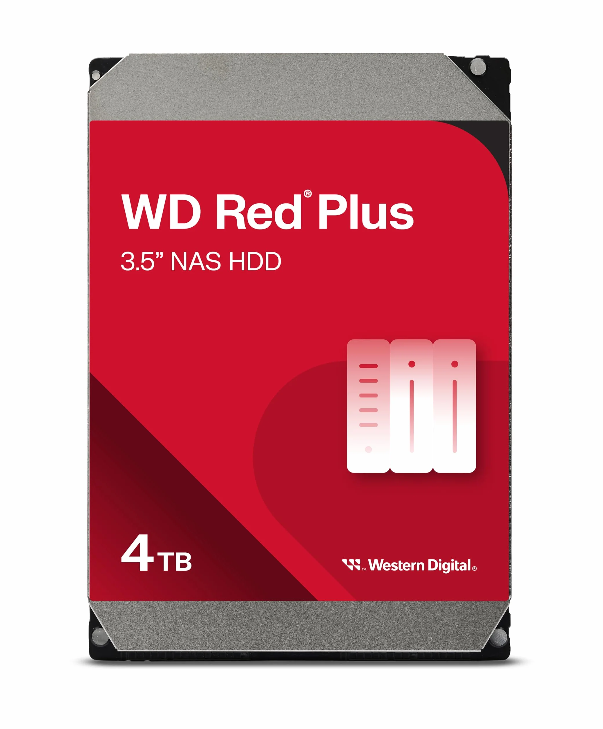 WD Red Plus 4TB NAS Disco Duro Interno 3,5" – 5400 RPM Clase, SATA 6Gb/s, CMR, 128MB Caché