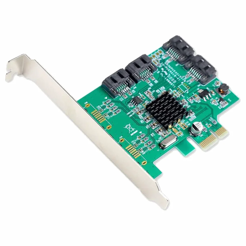 SI-PEX40064 III - Tarjeta de mando PCI-E X1 (4 puertos, perfil bajo, soporte), color verde