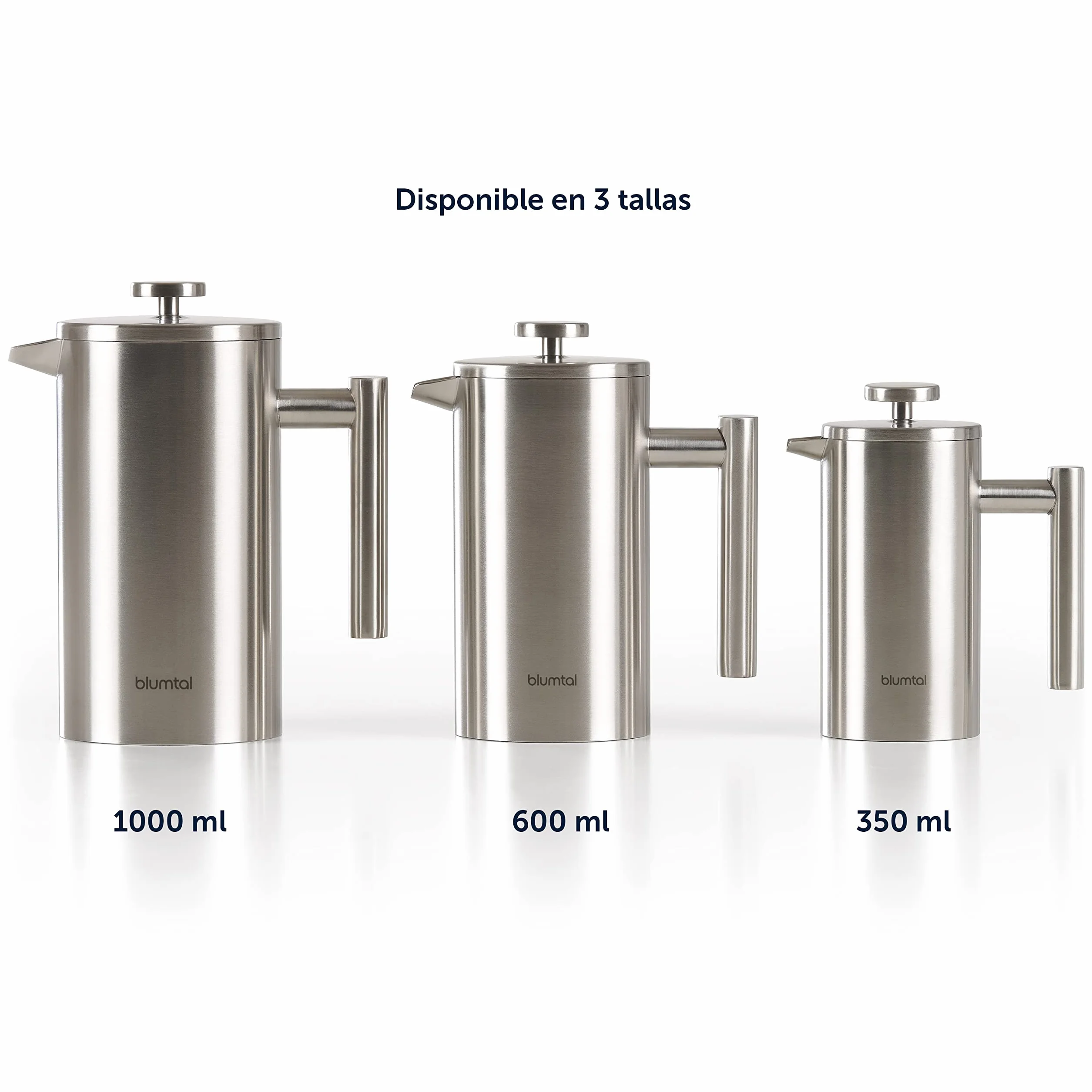 Blumtal Prensa Francesa de Acero Inoxidable 600 ml Cafetera Termo Doble Pared Aislada