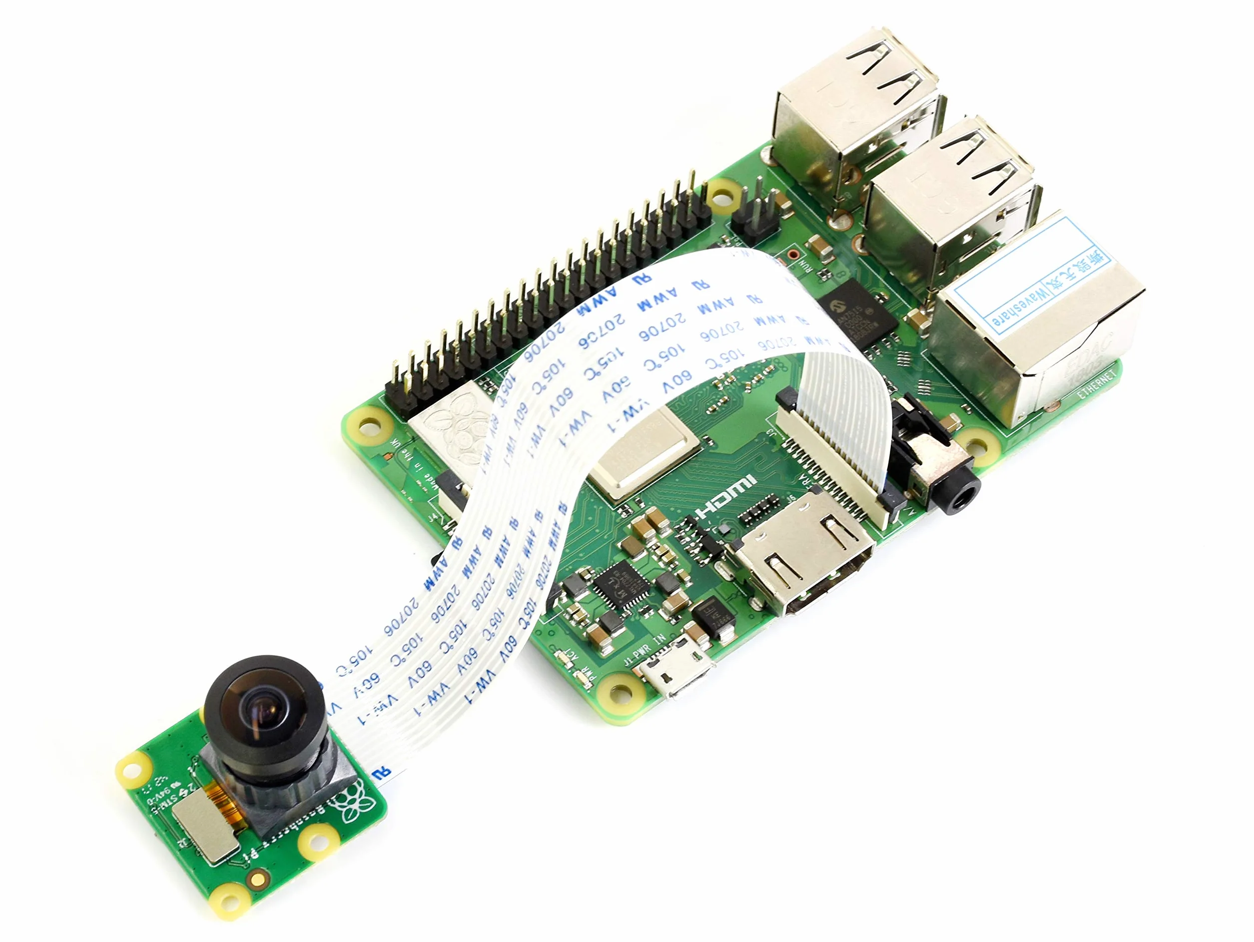 Waveshare 8MP IMX219-D160 Camera Module Wide Angle 160 Degree FoV Compatible with Raspberry Pi Camera Board V2(Not Included) and NVIDIA Jetson Nano Supporting Video Record and Still Picture Resolution