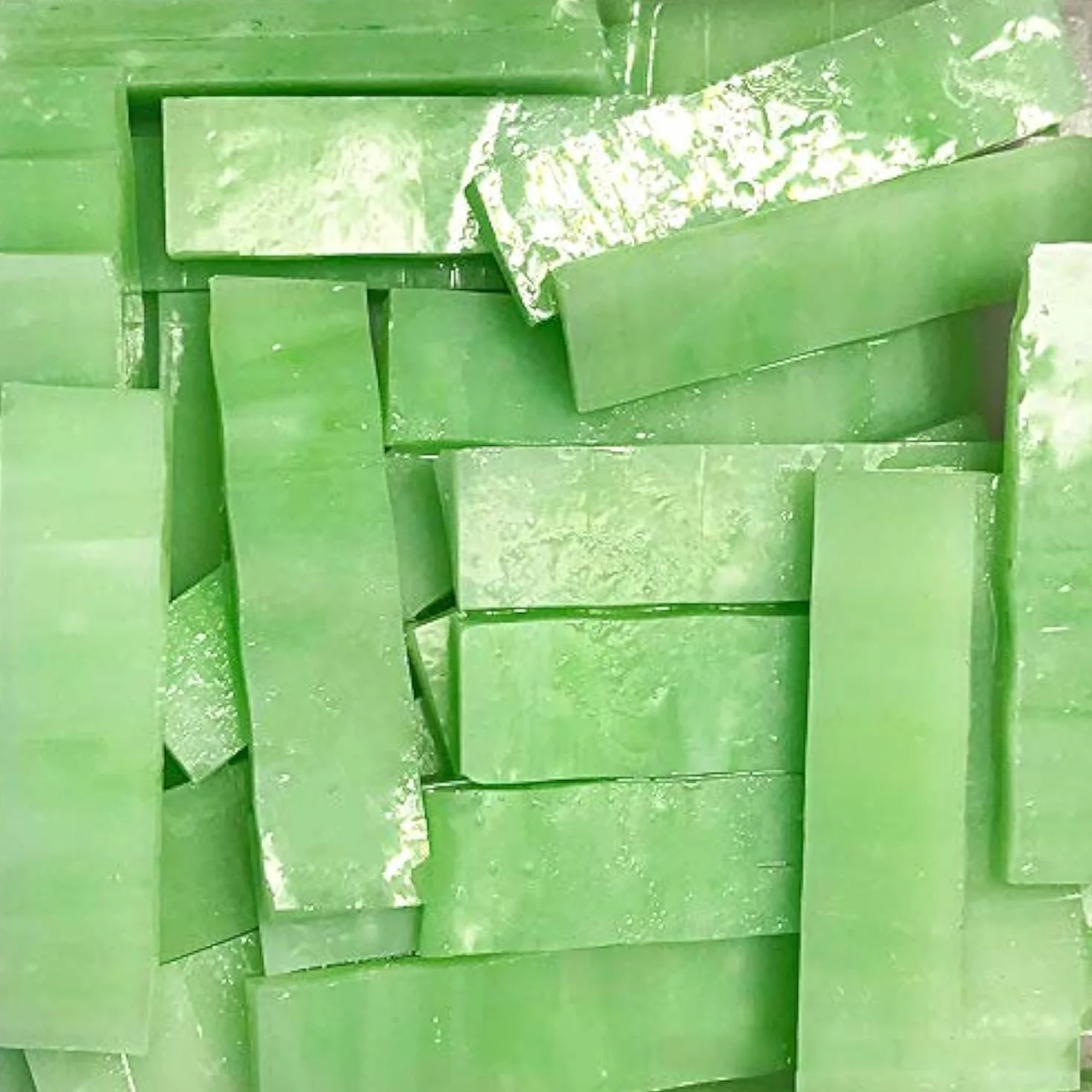 Mosaico de vidrio 4 cm, tira de vidrieras, manualidades, 200 g (verde)