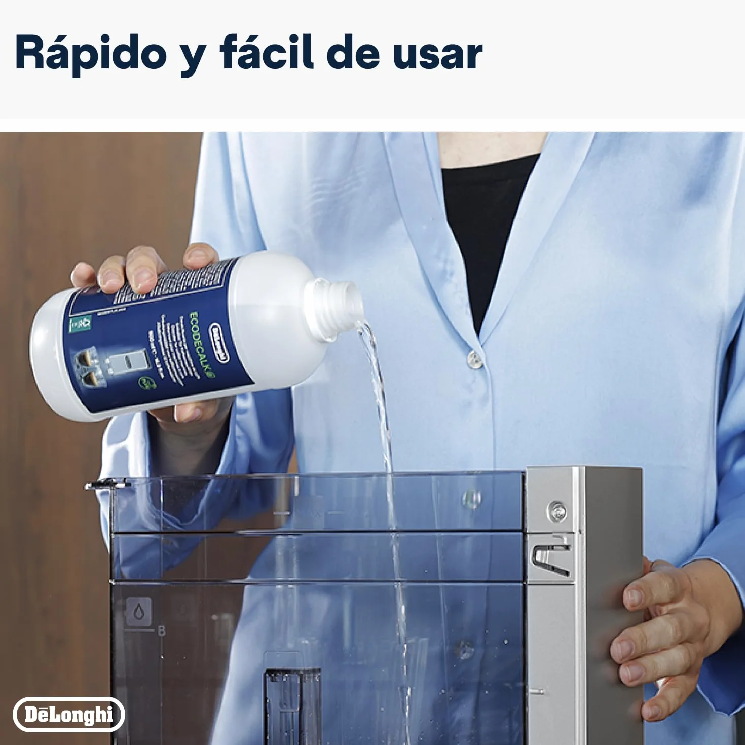 De'Longhi DLSC502 EcoDecalk Descalcificador Universal para Cafeteras Automáticas, 2 x 500 ml