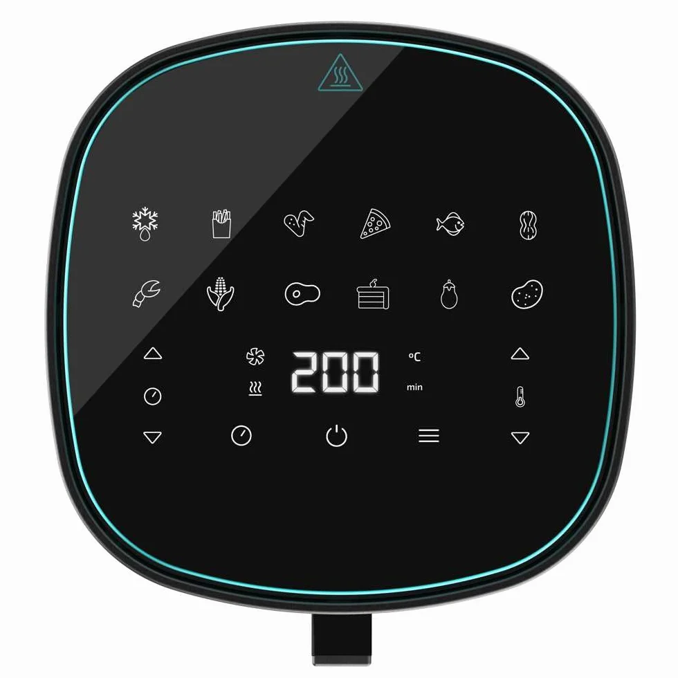 Cecotec Freidora de Aire sin Aceite 6,5L Cecofry Fantastik 6500 1700W PerfectCook 12 Modos Táctil 80-200ºC Negra