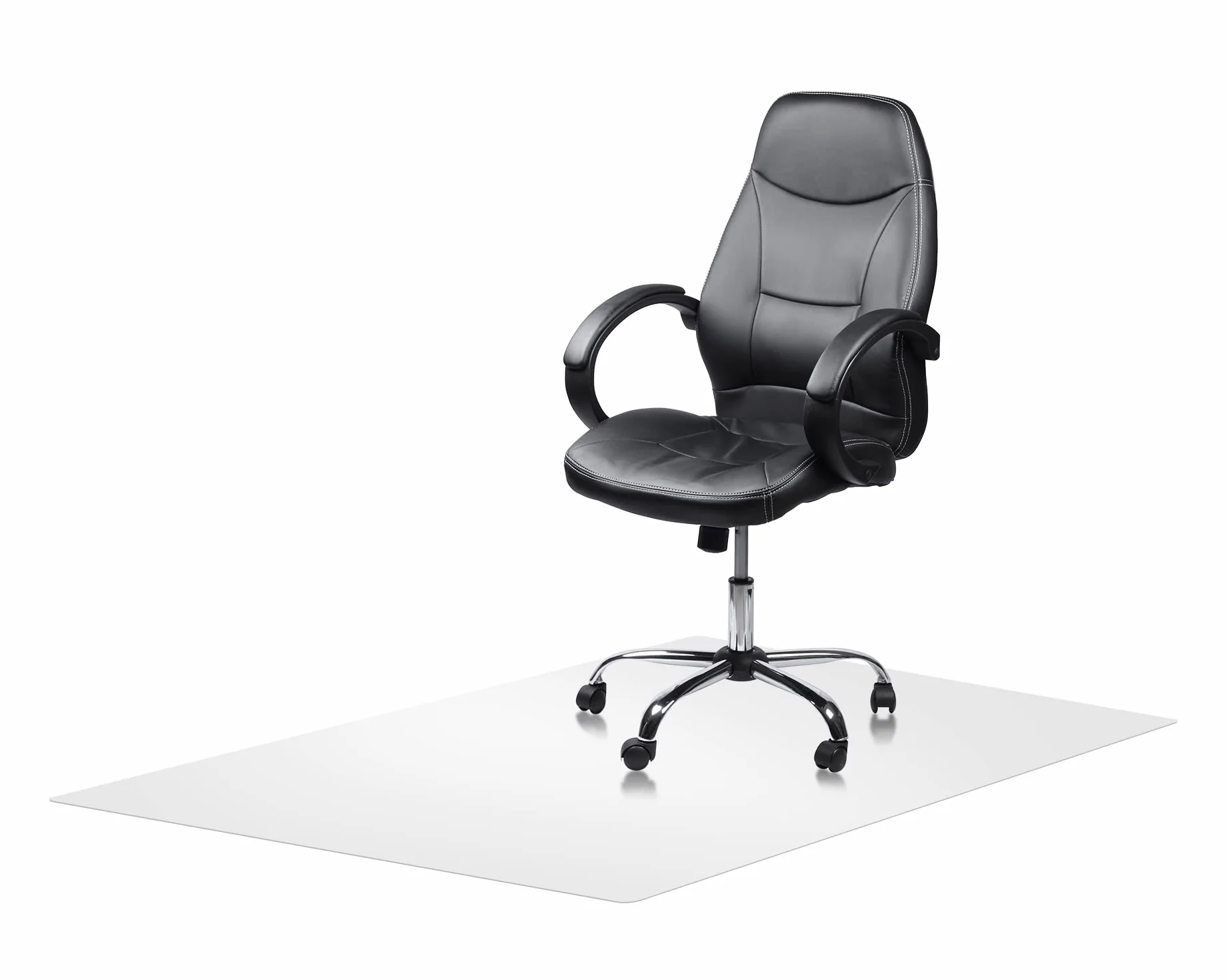 Alfombrilla Protectora para Suelos de Vinilo 90x90 cm Antideslizante Silla Oficina