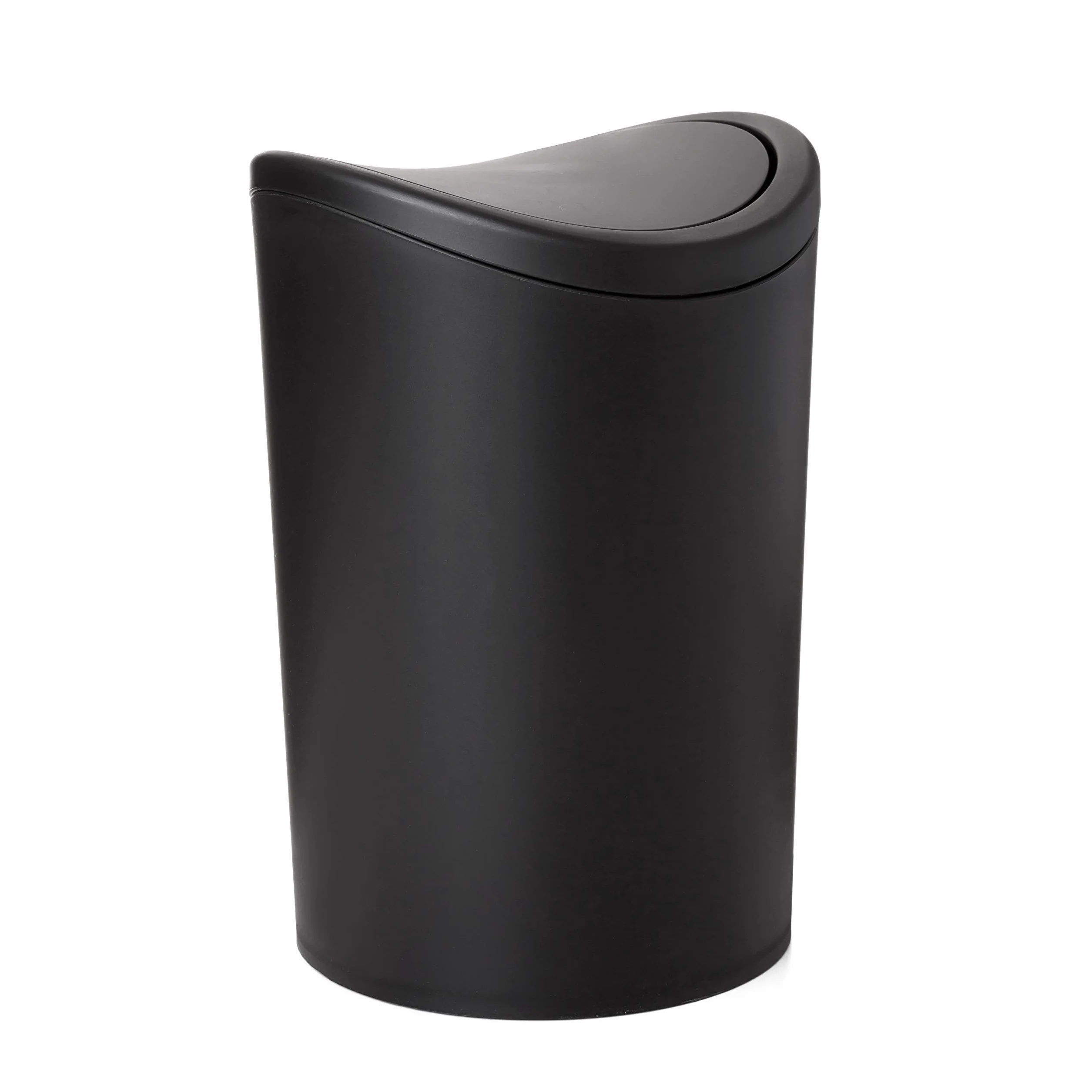 Tatay Papelera Baño con Tapa Basculante | Capacidad 6L | Diseño Compacto y Moderno | Material Resistente y Fácil de Limpiar | Fabricado en España | Medidas 19 x 19 x 28 cm – Negro