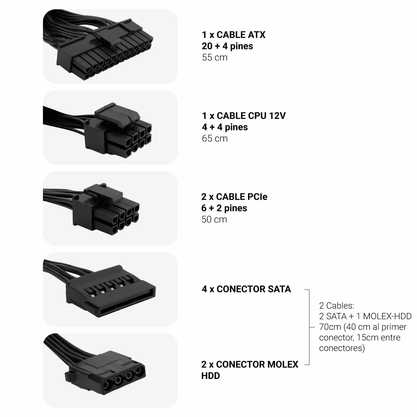 CoolBox Powerline3 650, Fuente de Alimentación PC 650W, ATX, 85% Eficiencia, Ventilador Ultra-silencioso 12cm, Tecnologías SMD y DC-DC, Filtro emi, Cables Planos Largos, Negro