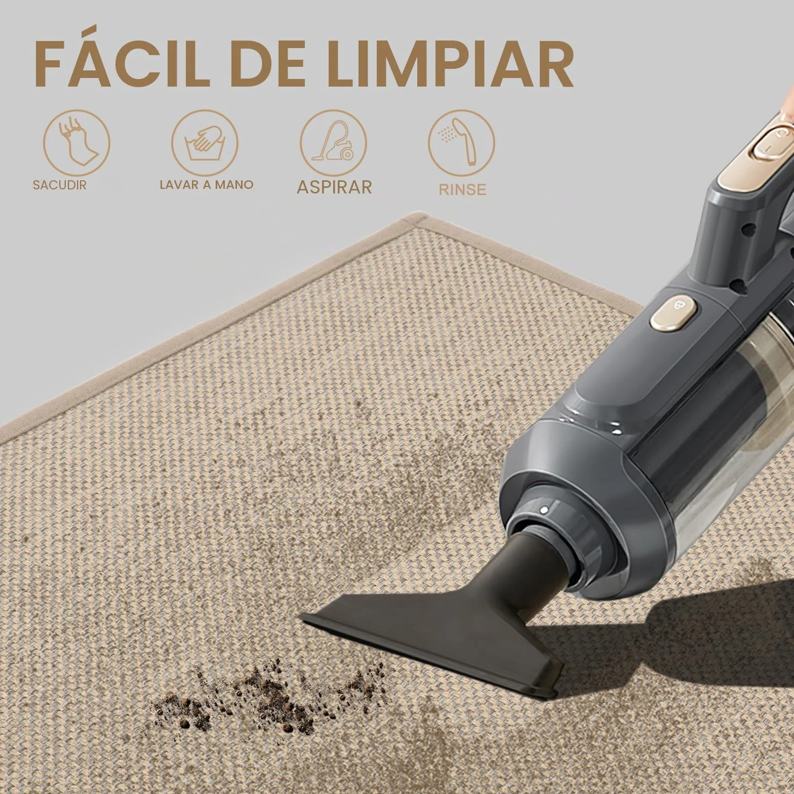 LEKEEPGO Alfombra Cocina Lavable Antideslizante 43.5x150cm, Beige Pastel Runner