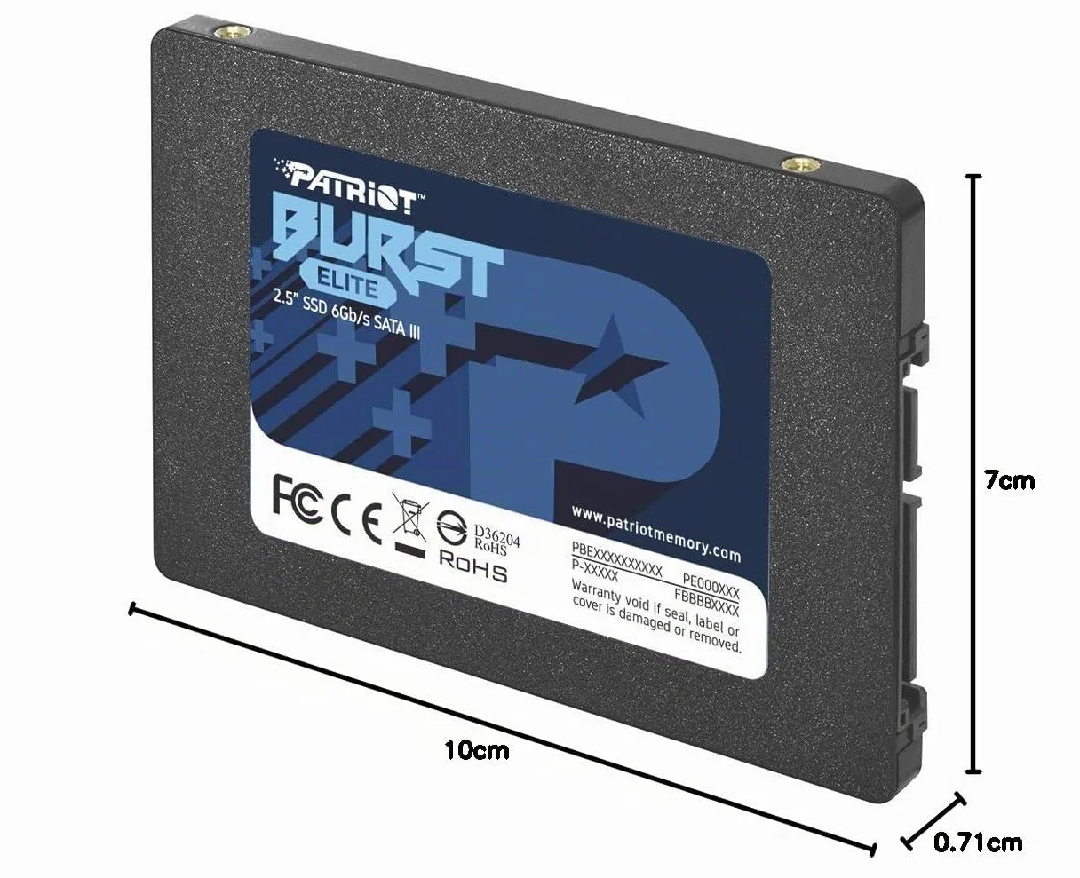 Patriot Memory SSD Disco Sólido Interno 2.5" SATA III Interno 480GB Burst Elite 6 Gbps