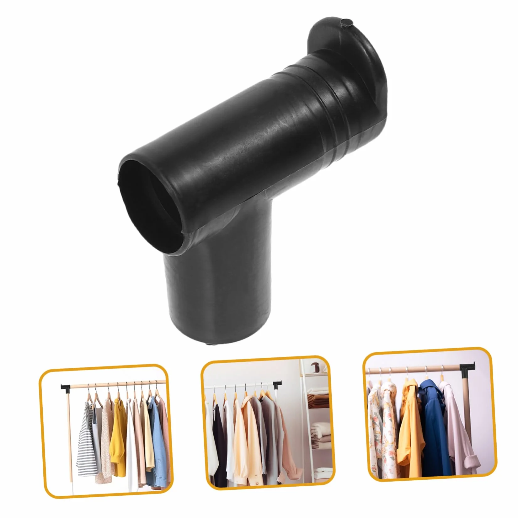Conectores para Tendederos Plegables en Ángulo Recto de Plástico Negro 2 Piezas Recambio Perchero Duradero