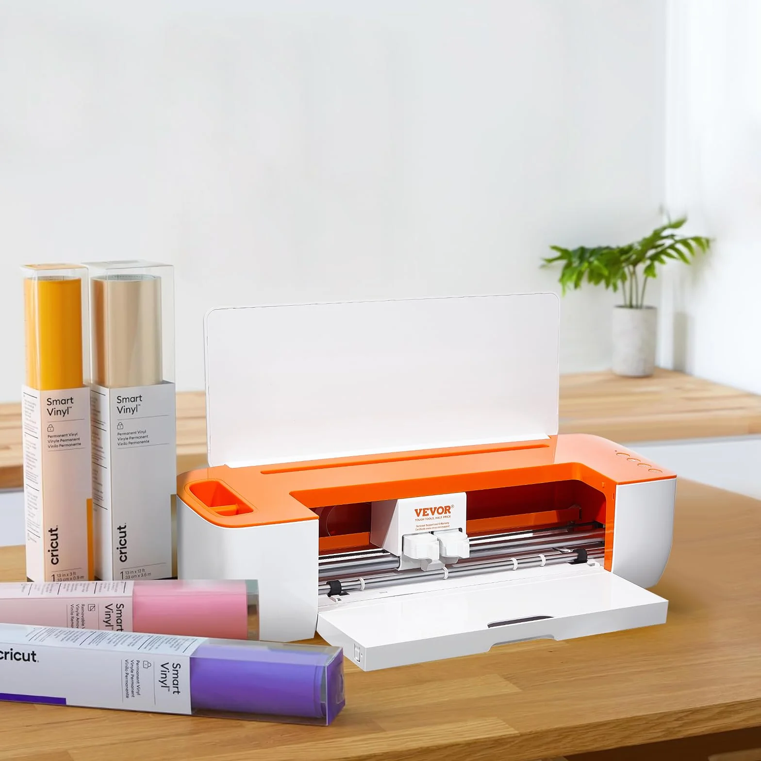 VEVOR Corte de Vinilo, Plotter de Corte con Conectividad Bluetooth, Compatible con iOS, Android, Windows y Mac, Diseños Enormes Incluidos, para Crear Tarjetas Personalizadas, Decoración del Hogar