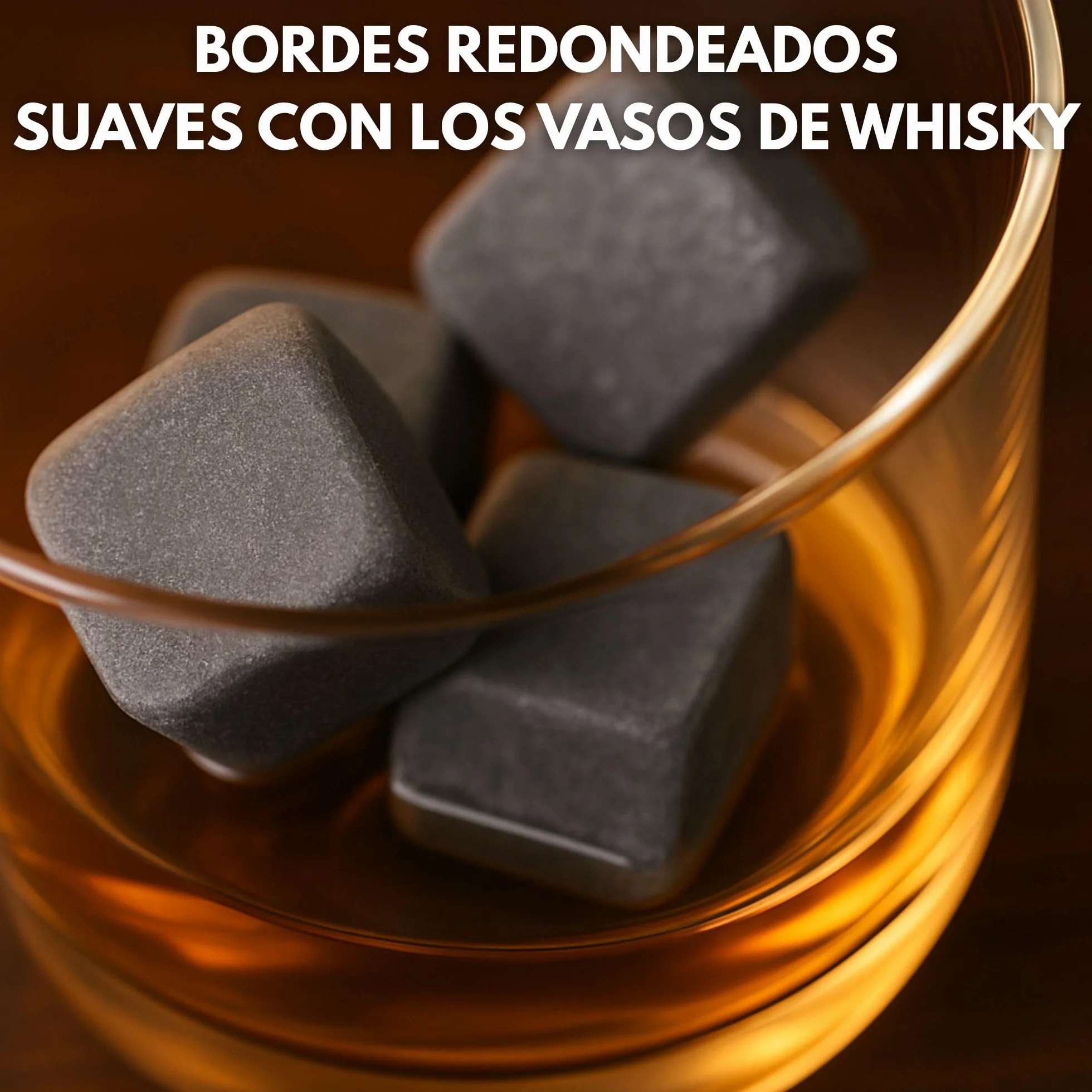 Set de 9 Cubitos para enfriar Piedras el Whisky, Whiskey Stones Esteatita Natural, para Enfriar Whiskey Vino y te sin sobre-enfriar ni Diluir, incl. Bolsa para Guardarlas – gris