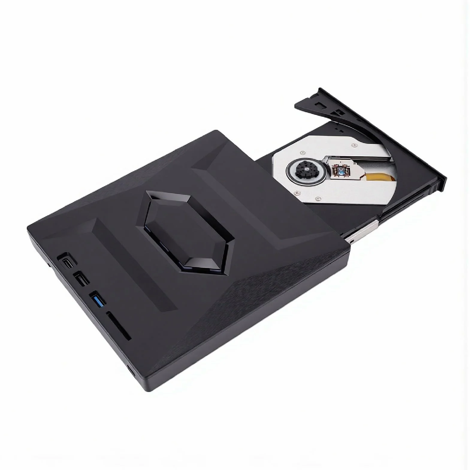Unidad de BLU-Ray Externa, Concentrador USB Incorporado y Lector de Tarjetas SD/TF Grabadora de BLU-Ray - Reproductor de BD/DVD/CD USB 3.0 Tipo C