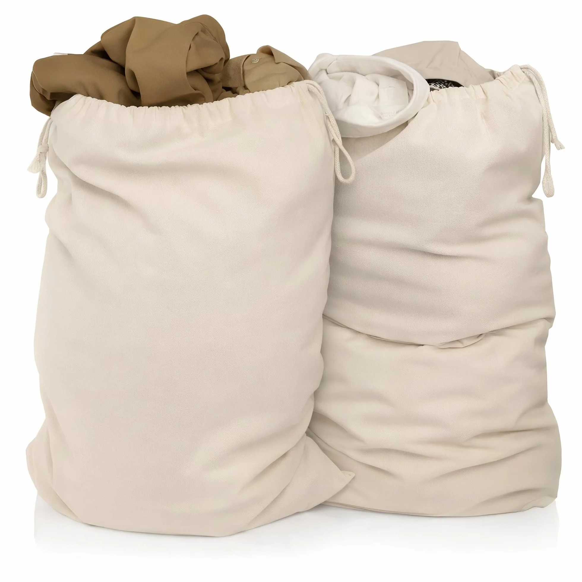 Bolsa de lavandería extra grande 100% algodón 50x75 cm 2 juegos