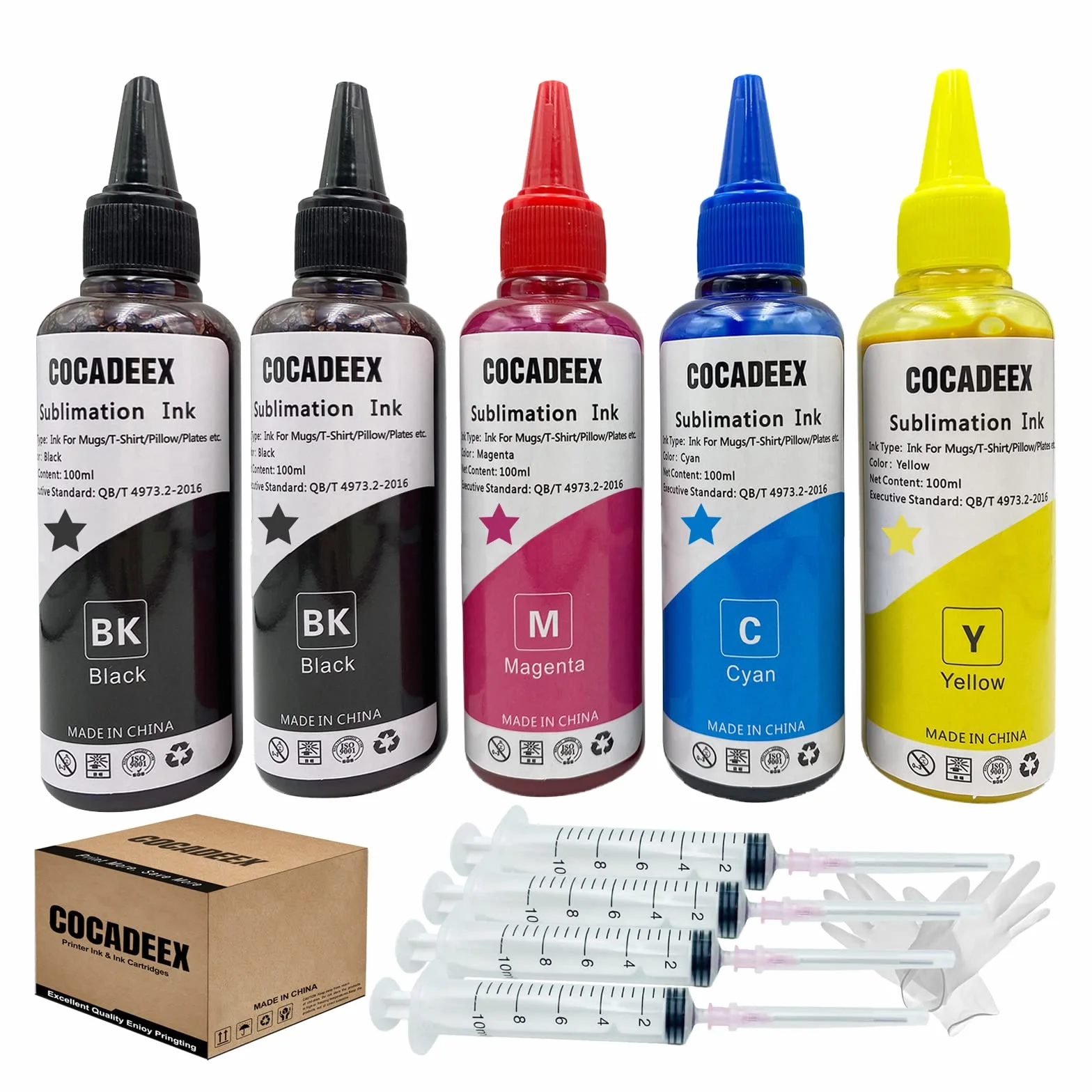 Kits de recarga de tinta de sublimación compatibles con impresora WF7010 WF7510 WF7520 WF7610 WF7620 WF7720 WF7210 WF2750 ET2650 ET2750, para tazas, camisas de poliéster, Almohada, platos