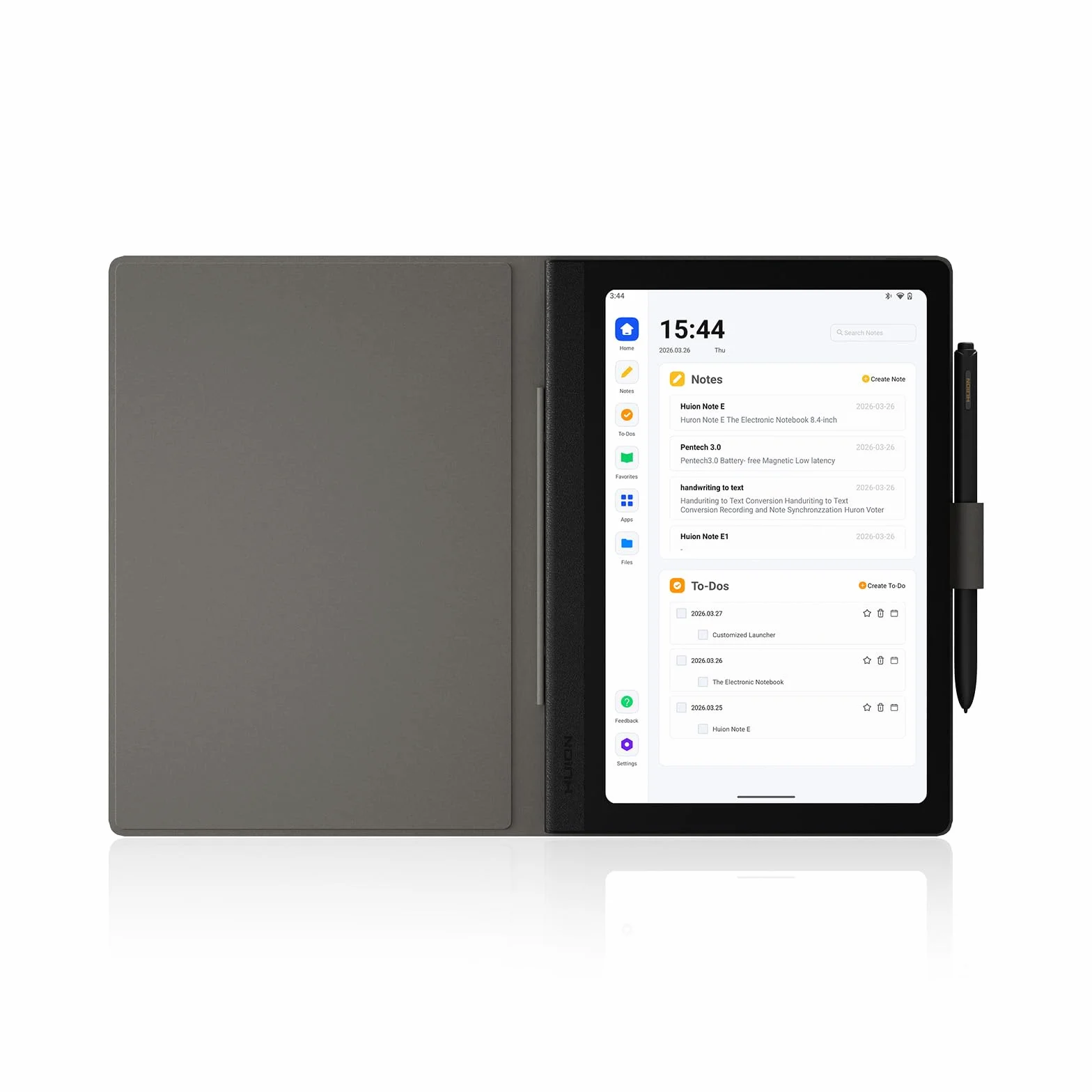 Huion Note E 8.4" Cuaderno Android, Lápiz Magnético sin Pilas 8192 Niveles, Pantalla Suave Tipo Papel, 6+128GB, Huella, Nube, Bloc Portátil para Notas, Lectura y Dibujo